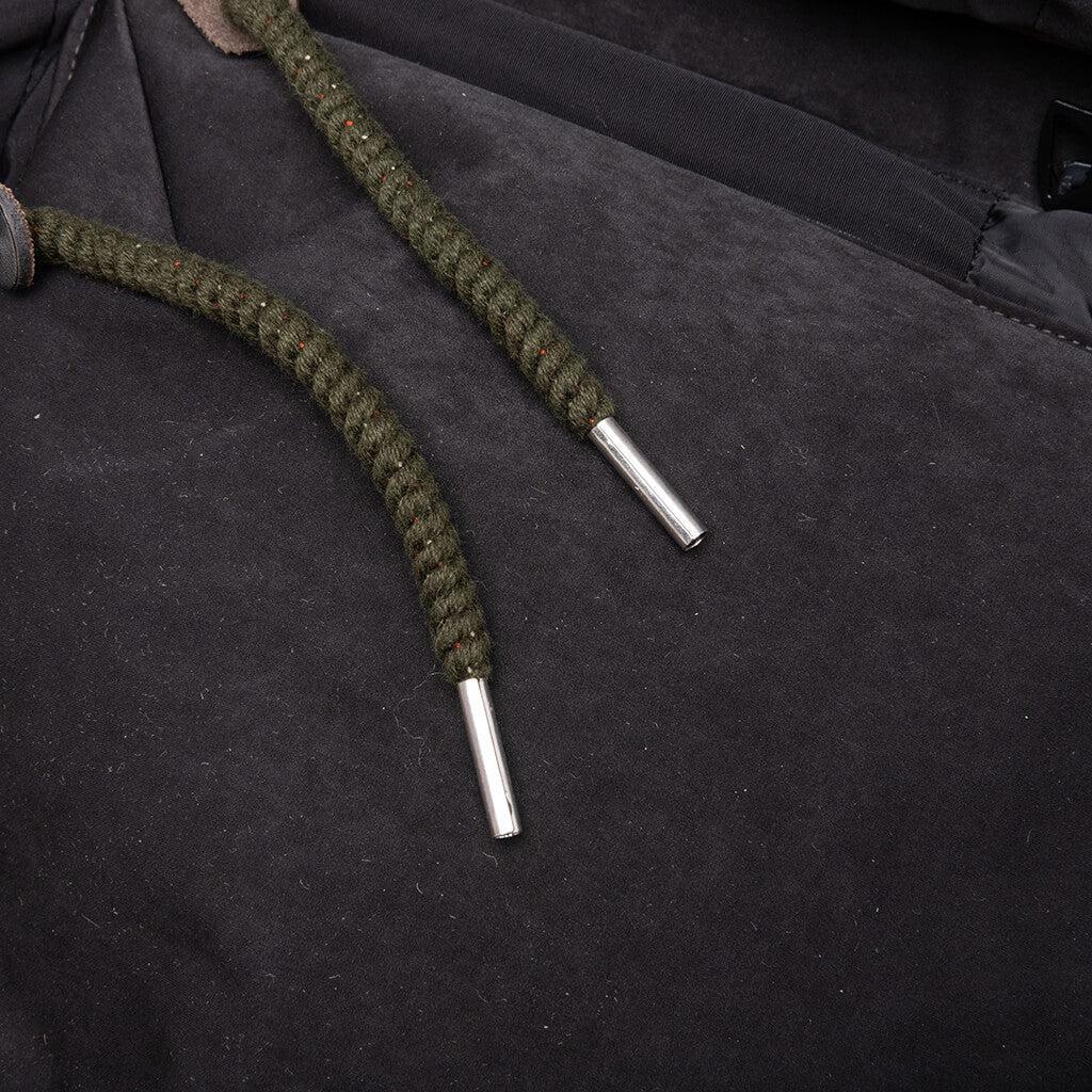 Faux Suede Mix Vest - Black Male Product Image