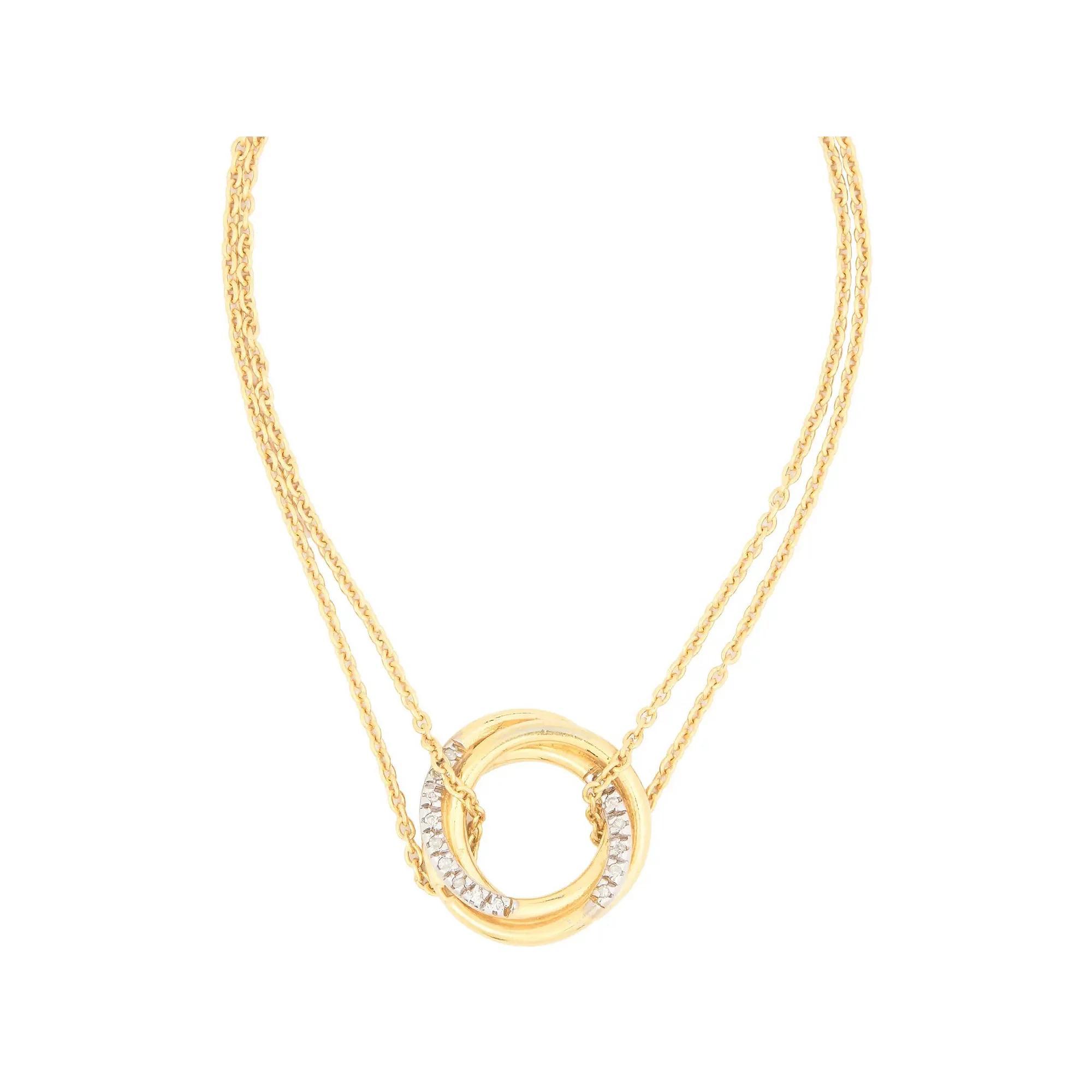 Meshmerise 18k Gold Over Sterling Silver 1/7 Carat T.W. Diamond Twisted Bracelet, Women's, Size: 7", Gold Tone Product Image