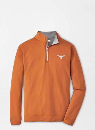 Peter Millar Mens Texas Perth Performance Quarter-Zip | Color: Rust | Size: XXL Product Image