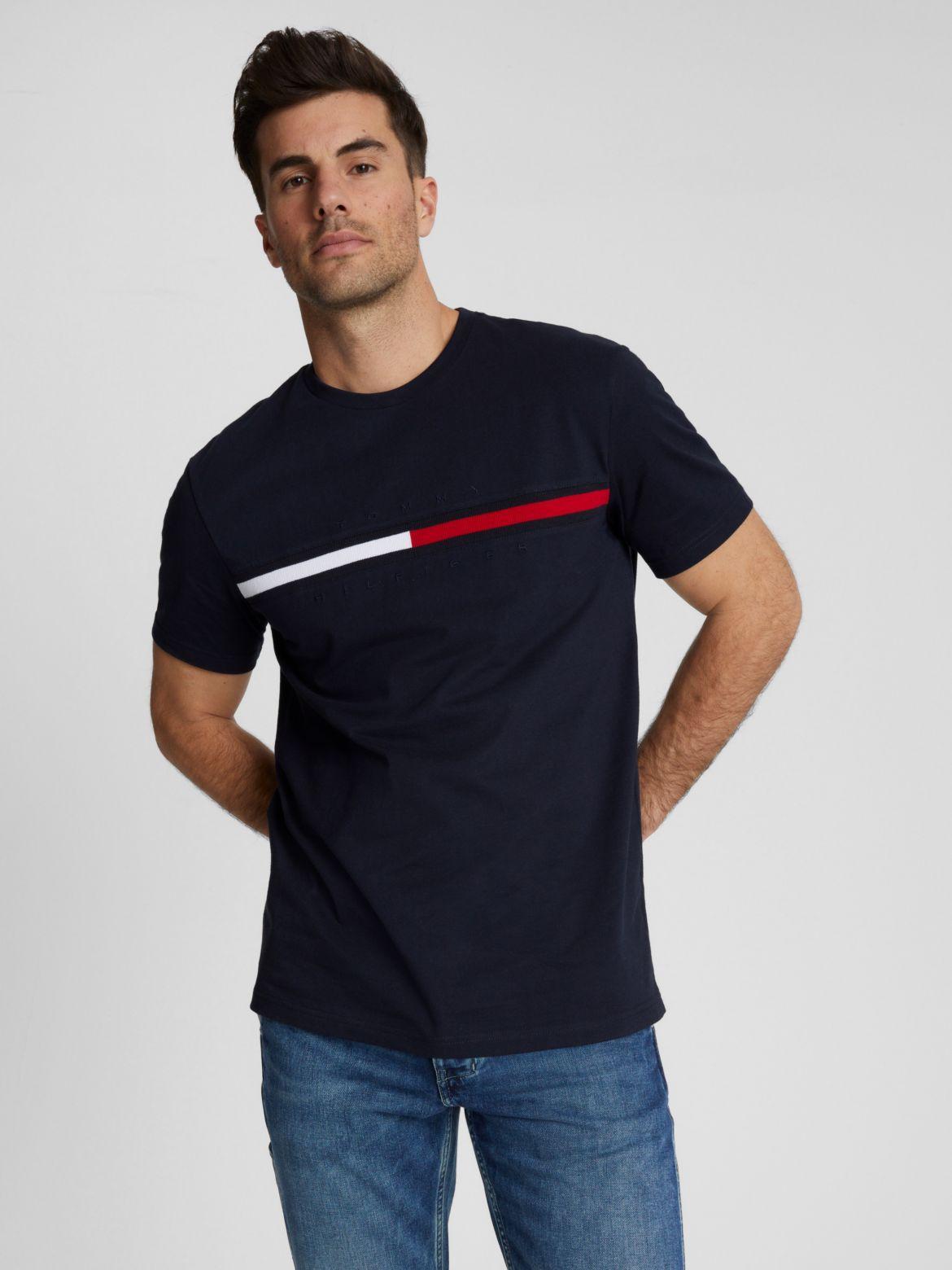 Men's Tommy Hilfiger Tino Logo Tee, Size: XL, Blue Product Image