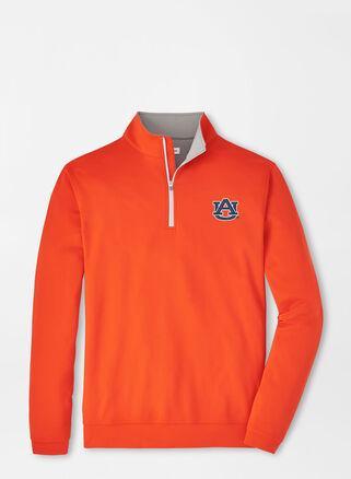 Peter Millar Mens Clemson Perth Performance Quarter-Zip | Color: Purple | Size: L Product Image