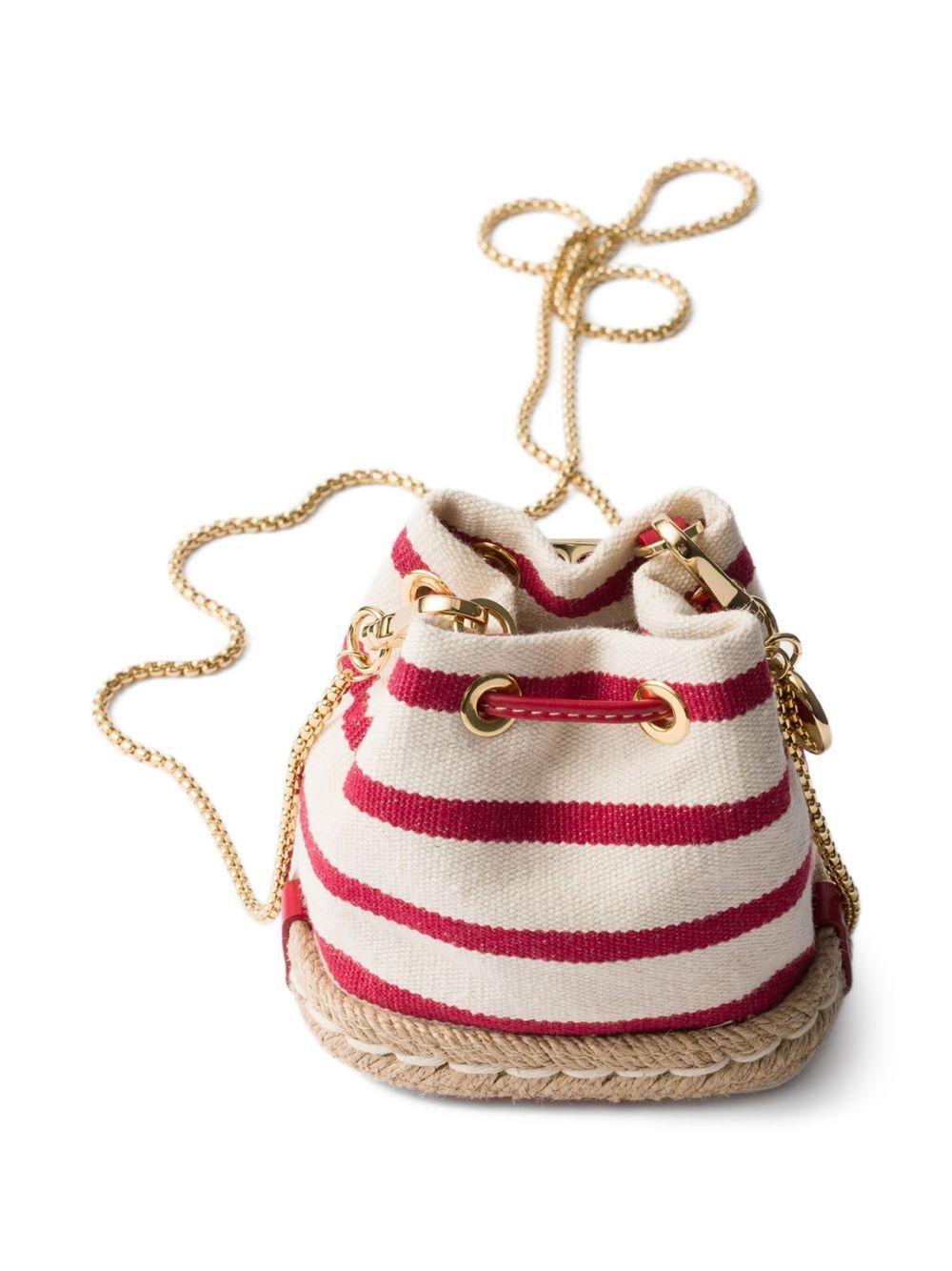 striped canvas mini bag Product Image