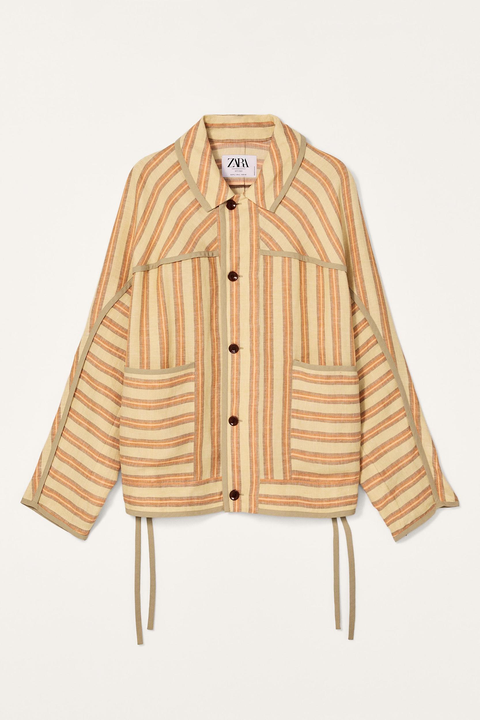 LIMITED EDITION STRIPED LINEN JACKET Product Image