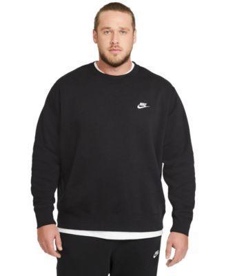 Men's Nike Club Fleece Crew, Size: Large, Dark Gray Grey Product Image