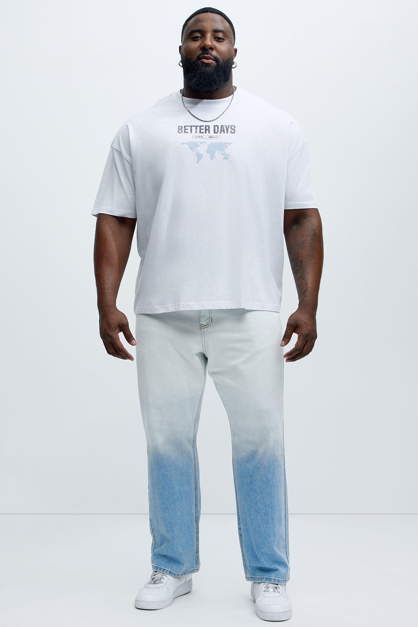 Better Days Ahead Oversized Short Sleeve Tee - White Product Image