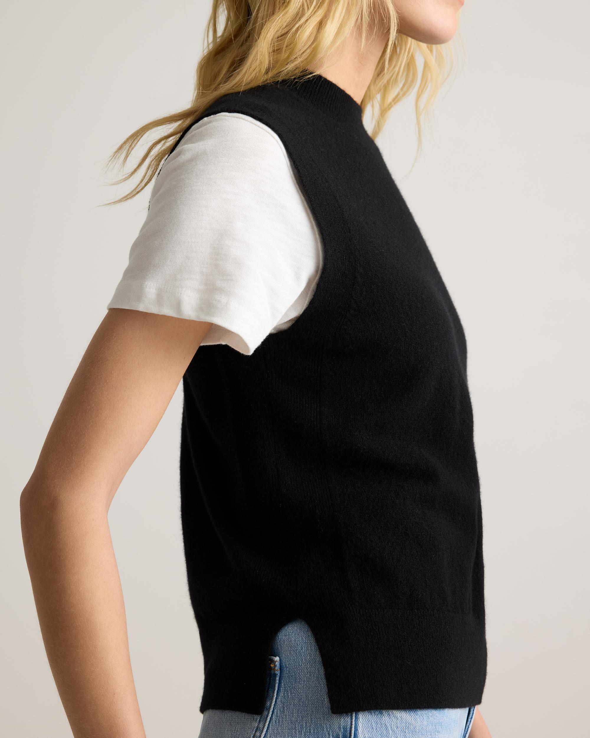 Quince | Women's Mongolian Cashmere Mock Neck Sweater Vest Size XL Product Image