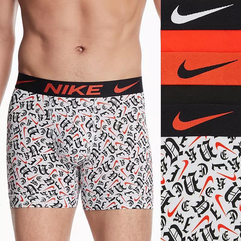 Men's Nike Dri-FIT Essential 3-pack Microfiber Boxer Briefs, Size: Medium, Blue Topaz Product Image