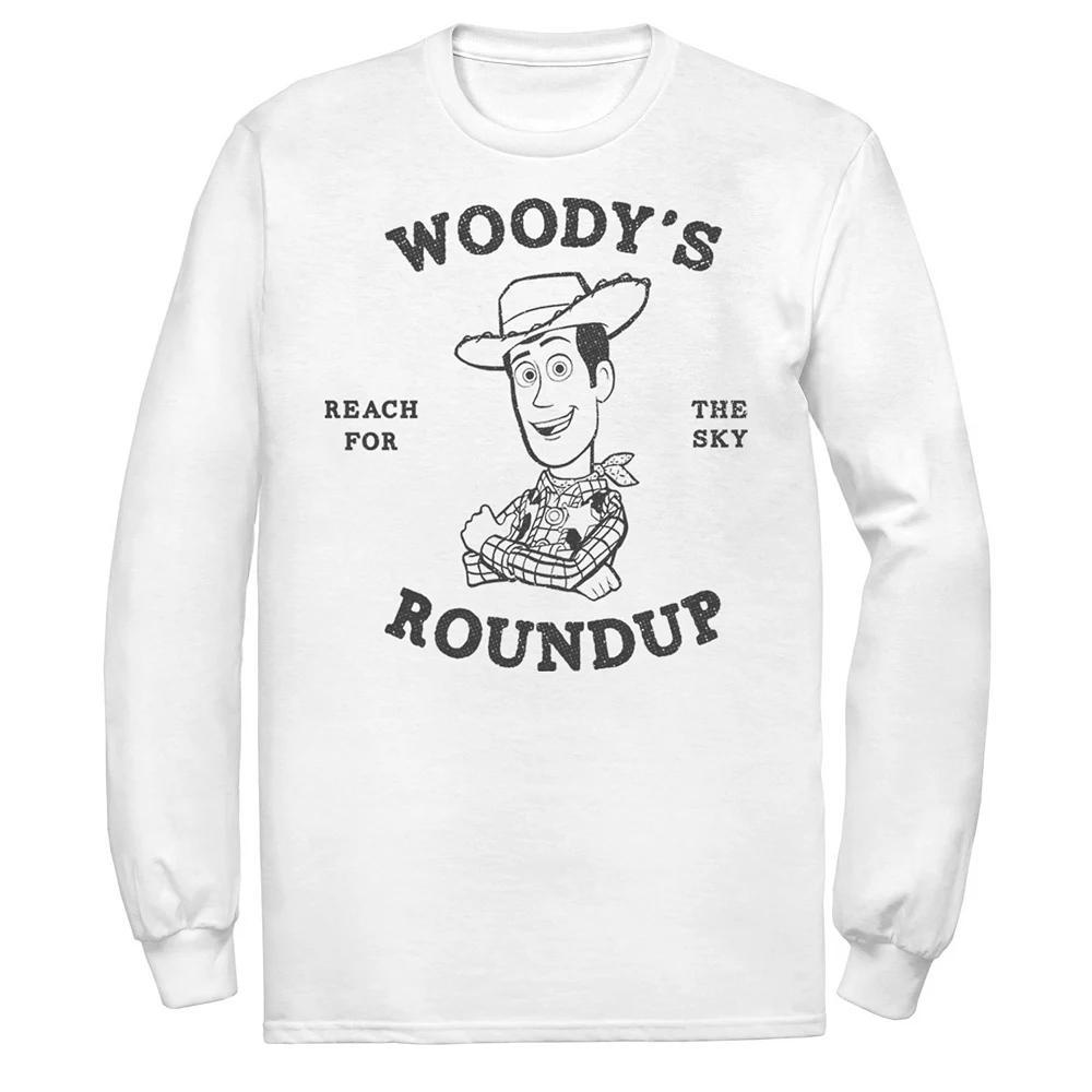 Men's Disney/Pixar Toy Story Woody's Roundup Outline Sketch Tee, Size: XL, White Product Image