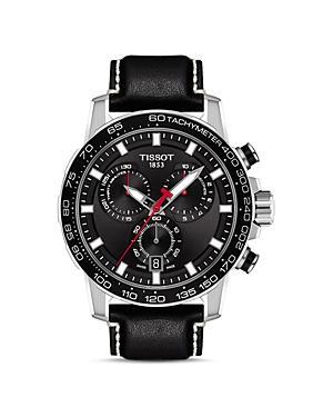 Tissot Supersport Black Leather Strap Chronograph Watch Product Image