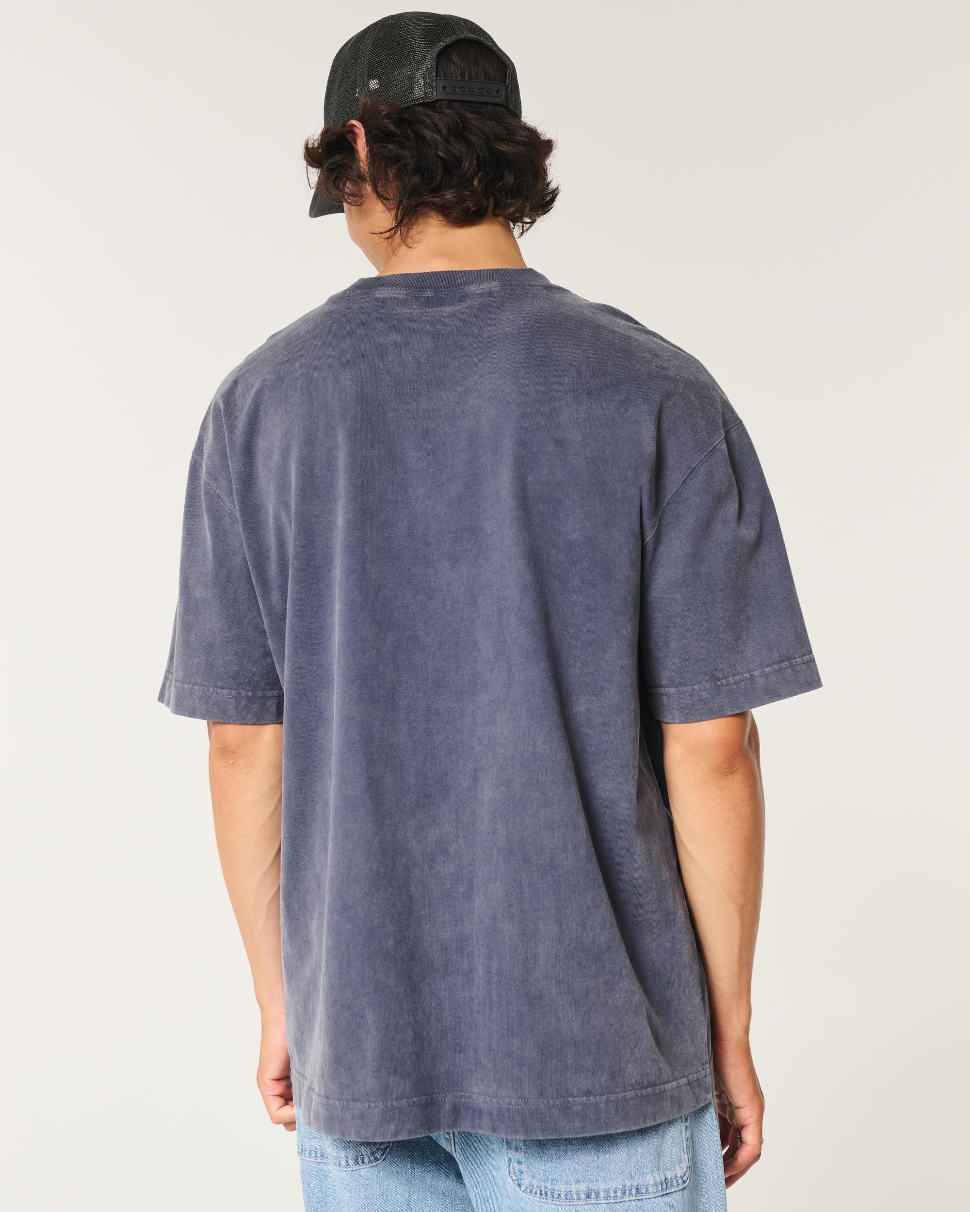 Boxy Heavyweight Washed Crew T-Shirt Product Image