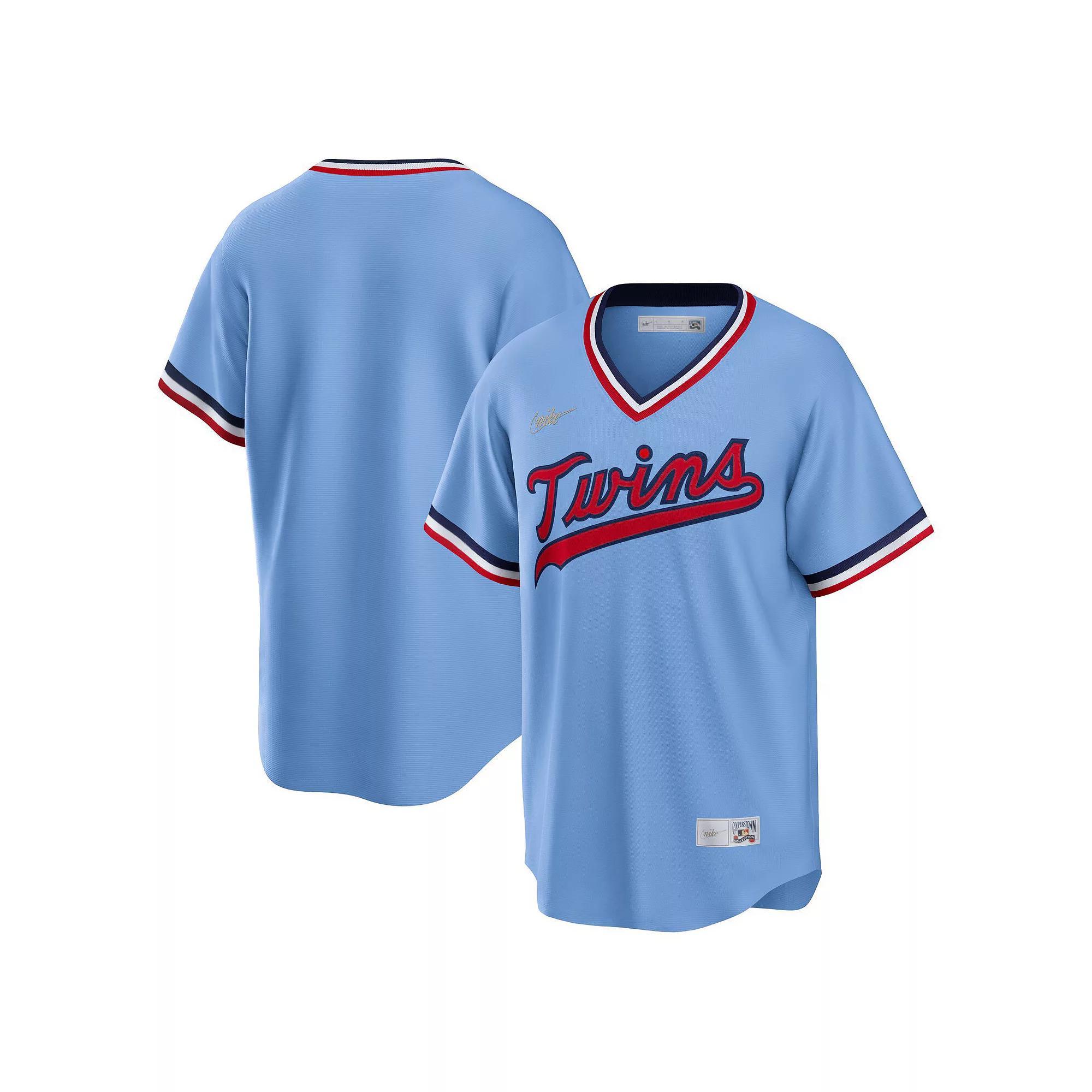 Men's Nike Light Blue Minnesota Twins Road Cooperstown Collection Team Jersey, Size: Large Product Image