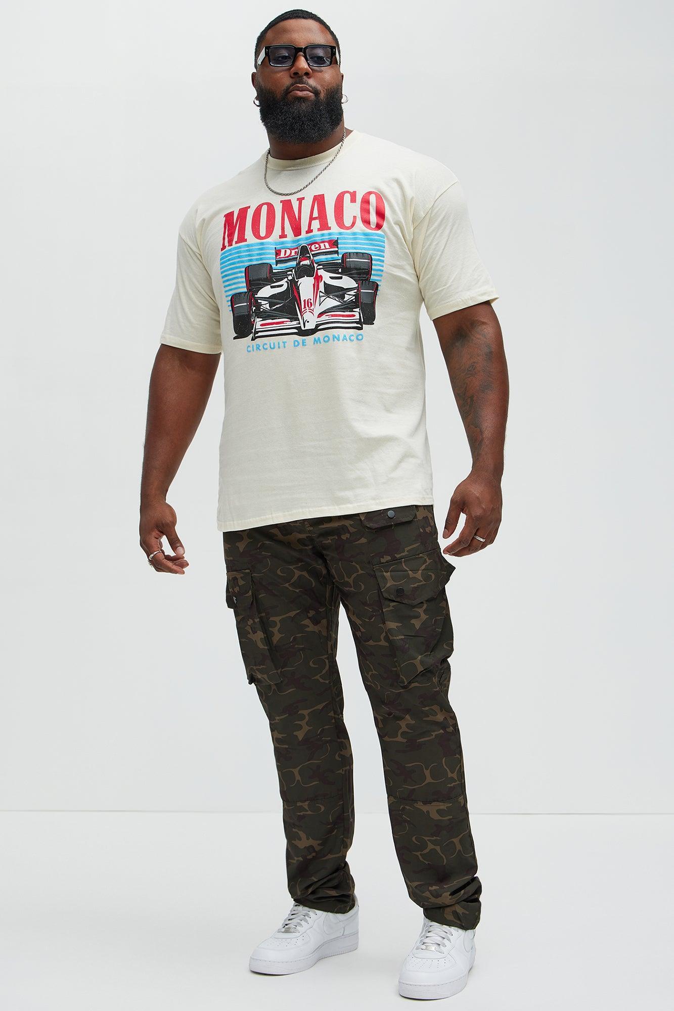 More Than One Nylon Straight Cargo Pants - Camouflage Product Image