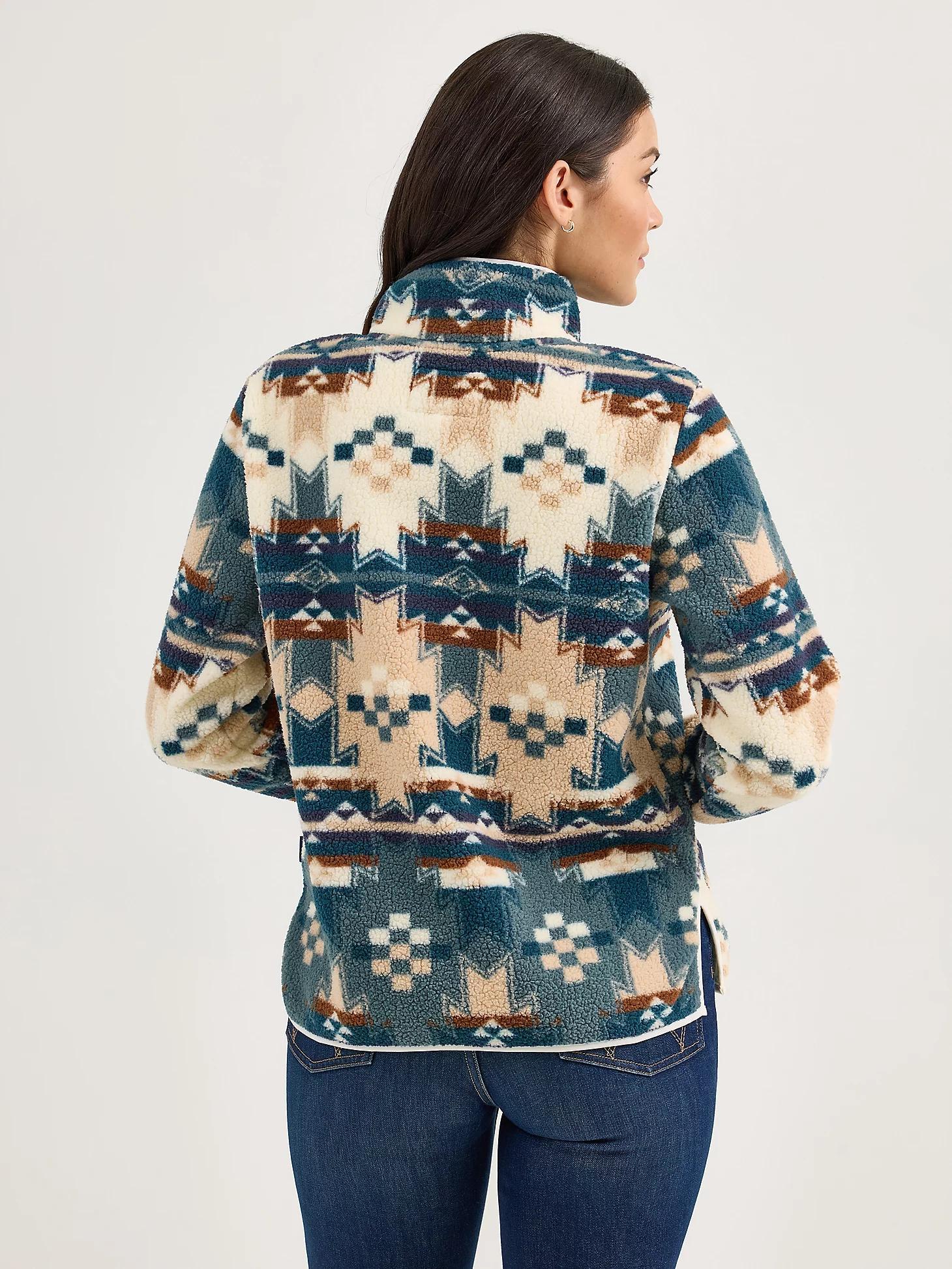 Women's Wrangler Retro® Quarter-Zip Sherpa Pullover in Dusty Product Image