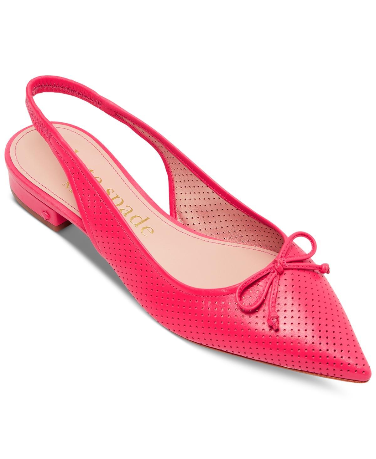 kate spade new york Womens Veronica Flat Pointed Toe Slingback Ballet Flats Product Image