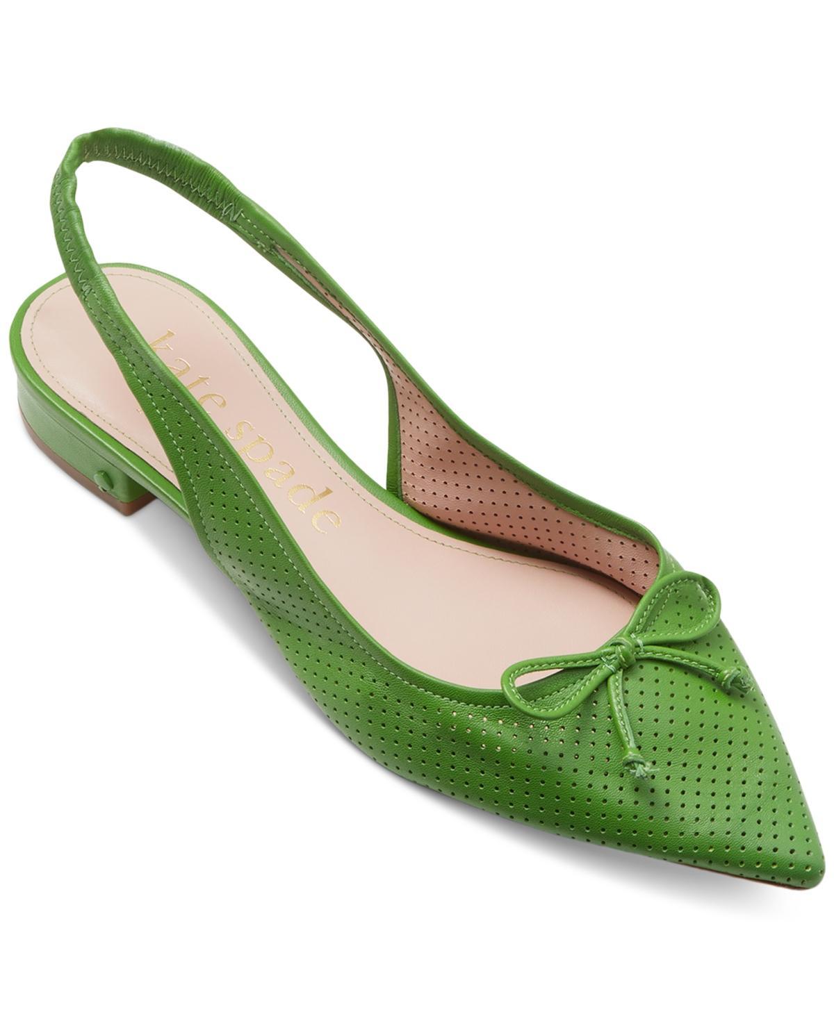 kate spade new york Womens Veronica Flat Pointed Toe Slingback Ballet Flats Product Image