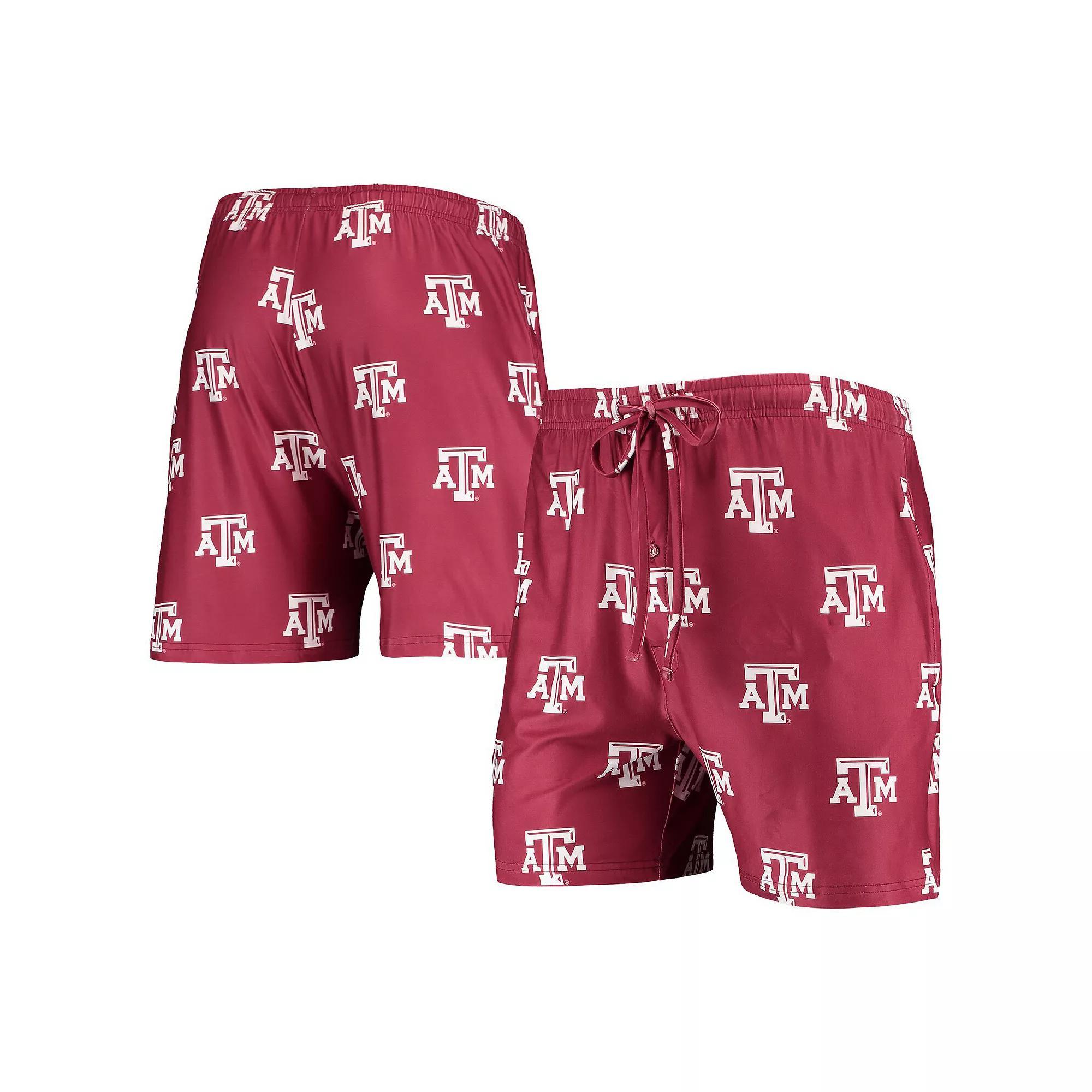 Men's Concepts Sport Maroon Texas A&M Aggies Flagship Allover Print Jam Shorts, Size: 2XL, Red Product Image