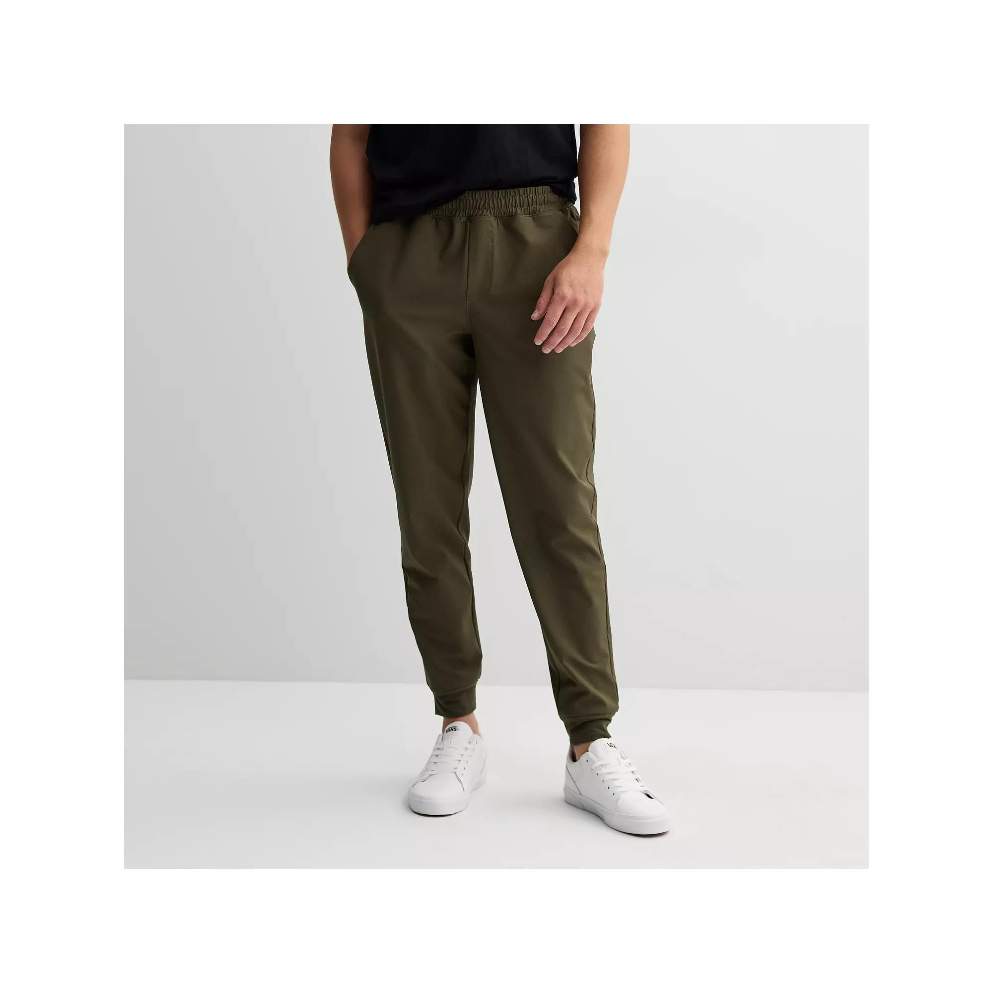 Men's FLX Dynamic Stretch Knit Cuff Joggers, Size: Large, Olive Green Product Image