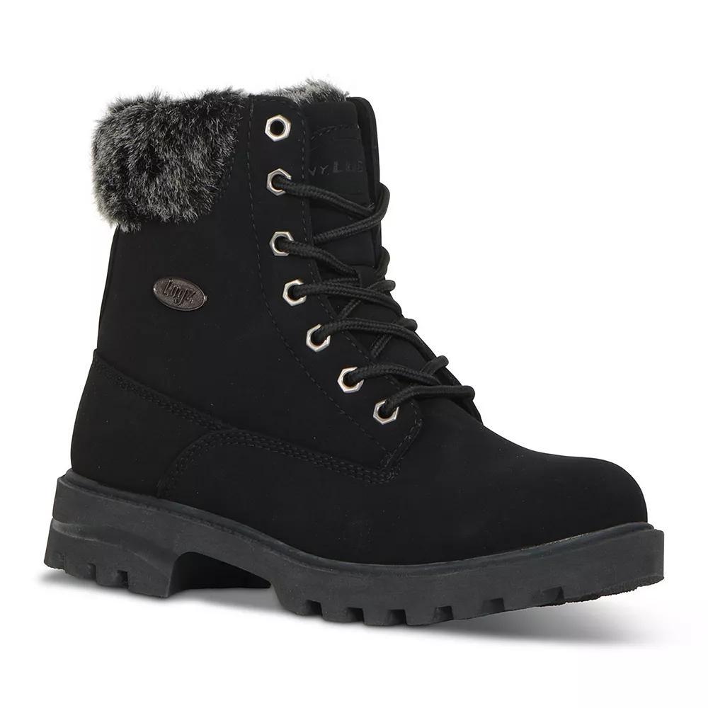 Lugz Empire Hi Faux-Fur Womens Water-Resistant Boots Black Grey Product Image