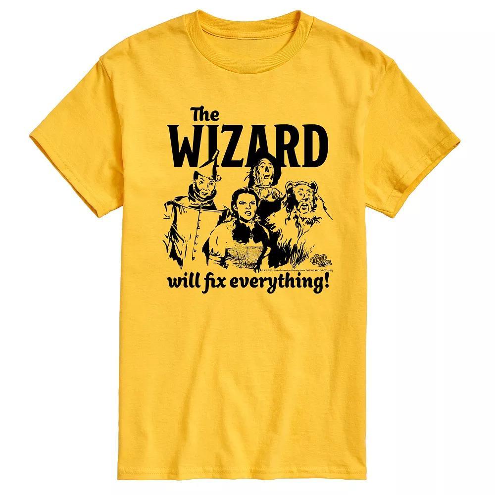 Men's Wizard Of Oz Wizard Will Fix Everything Graphic Tee, Size: Large, Grey Green Product Image