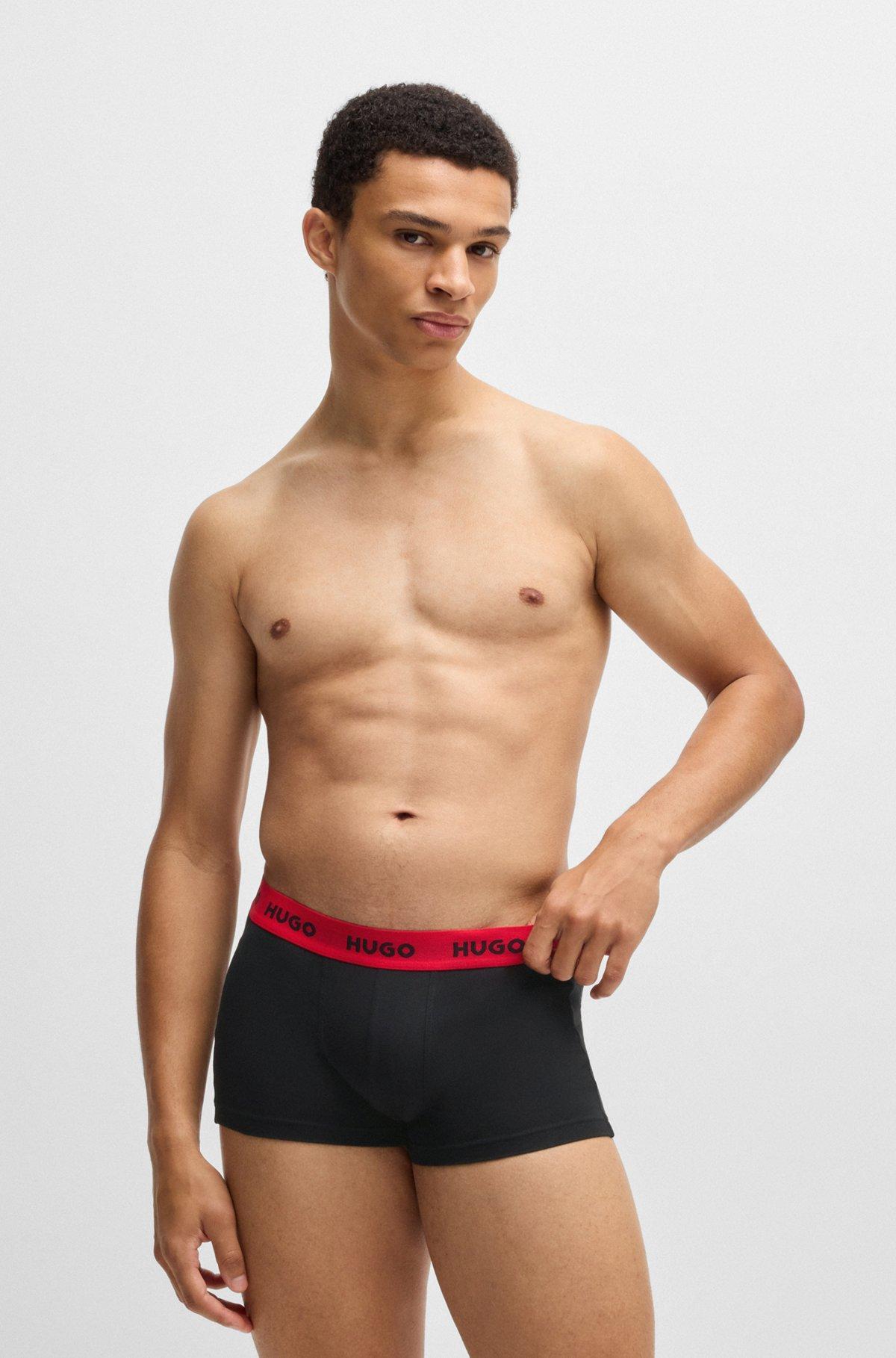 Three-pack of stretch-cotton trunks with logo waistbands Product Image