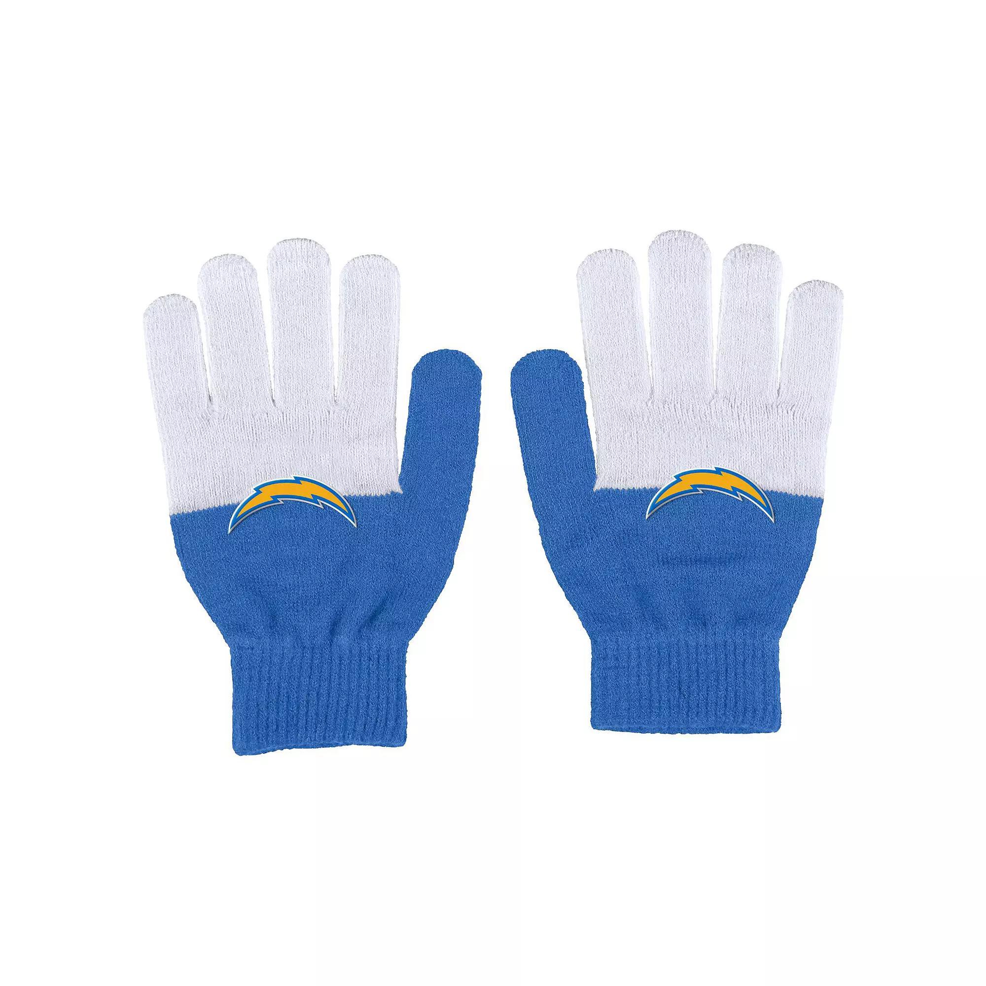 Women's WEAR by Erin Andrews Los Angeles Chargers Color-Block Gloves, Team Product Image