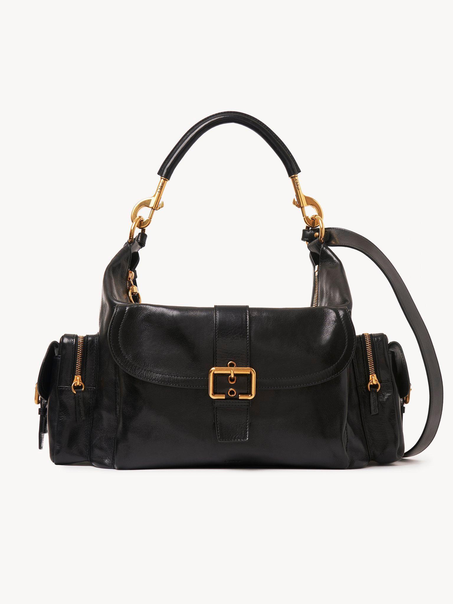 Large Camera bag in shiny leather Product Image