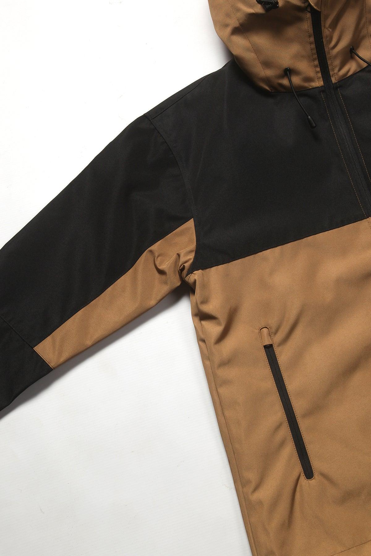United Athle - 7489 Two Tone Shell Parka - Tan/Black Product Image