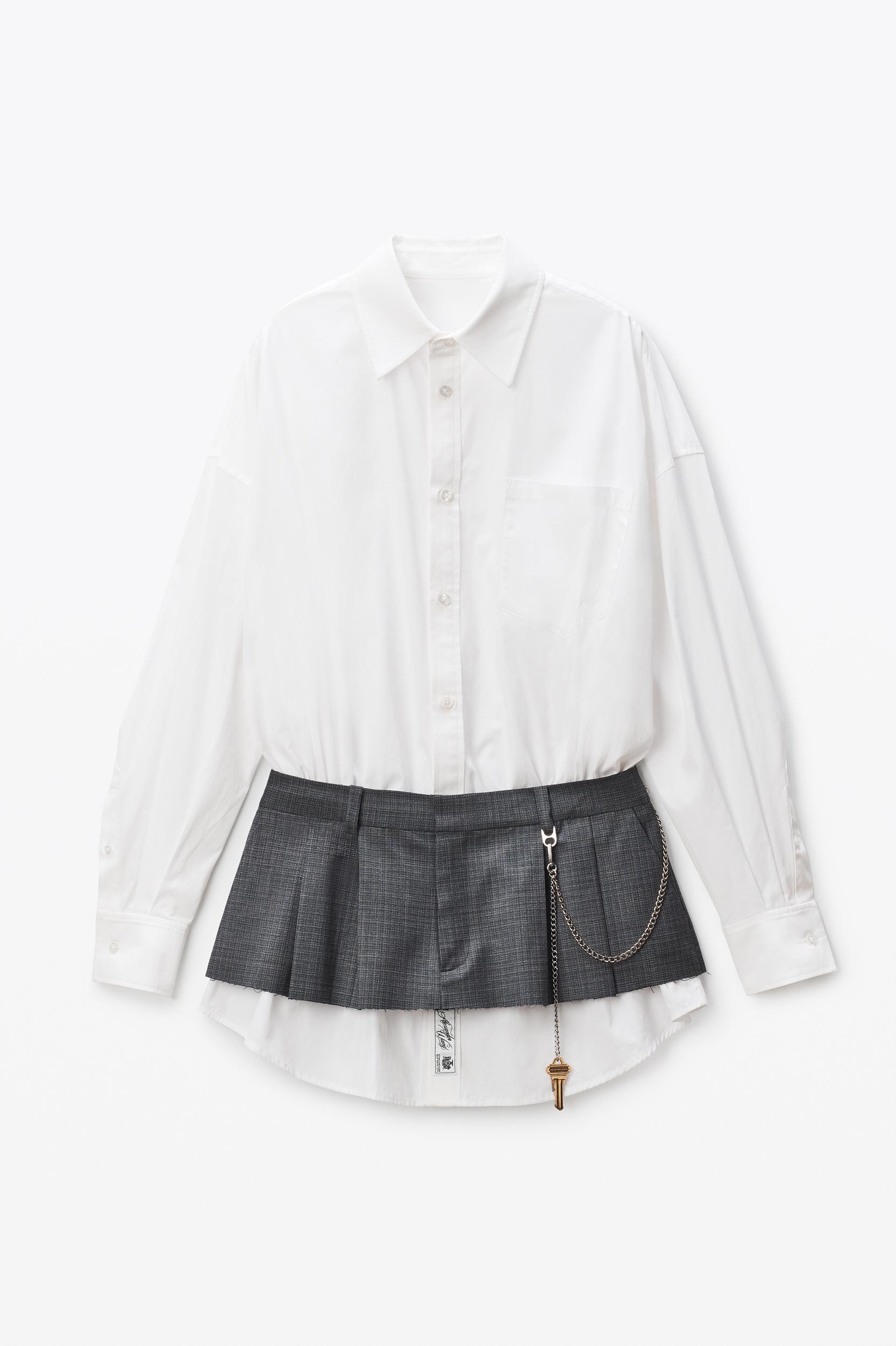 Grey & White Pre-styled Shirtdress Product Image