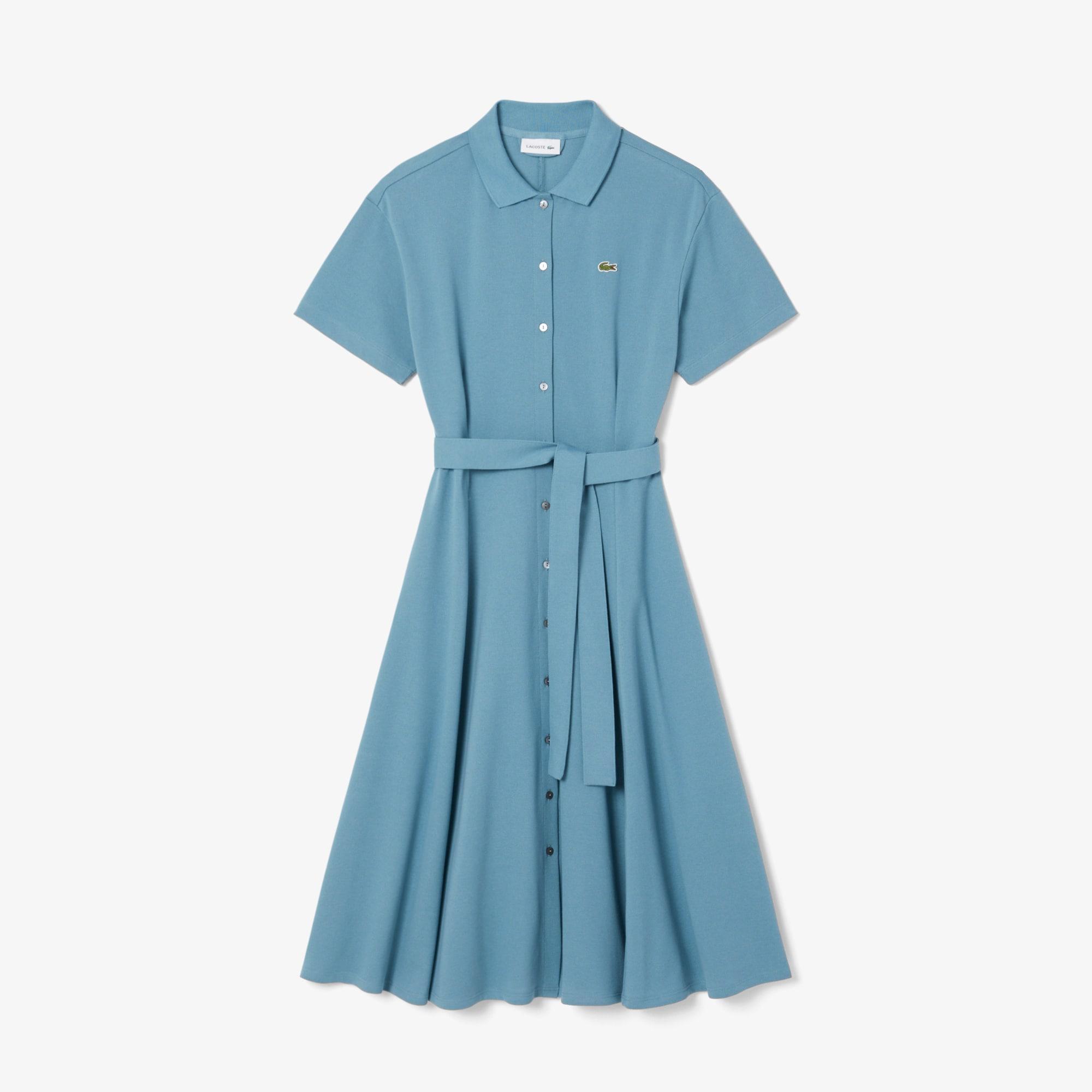 Flared Mini-Piqué Polo Dress Product Image
