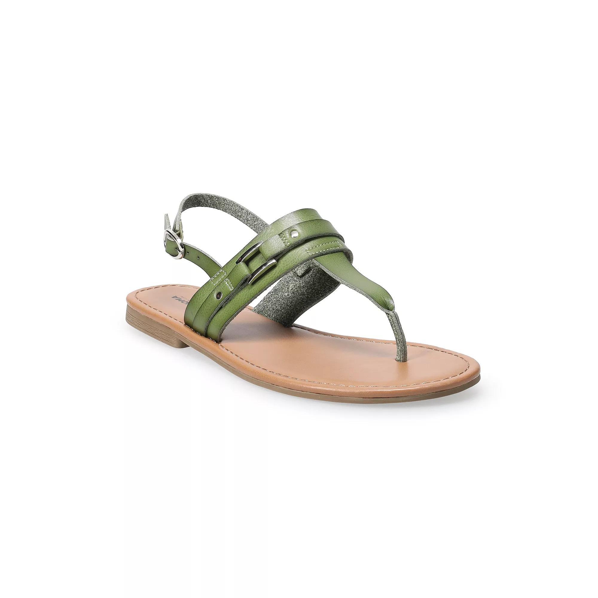 Sonoma Goods For Life® Karri Women's Shield Thong Sandals, Size: 11, Green Product Image
