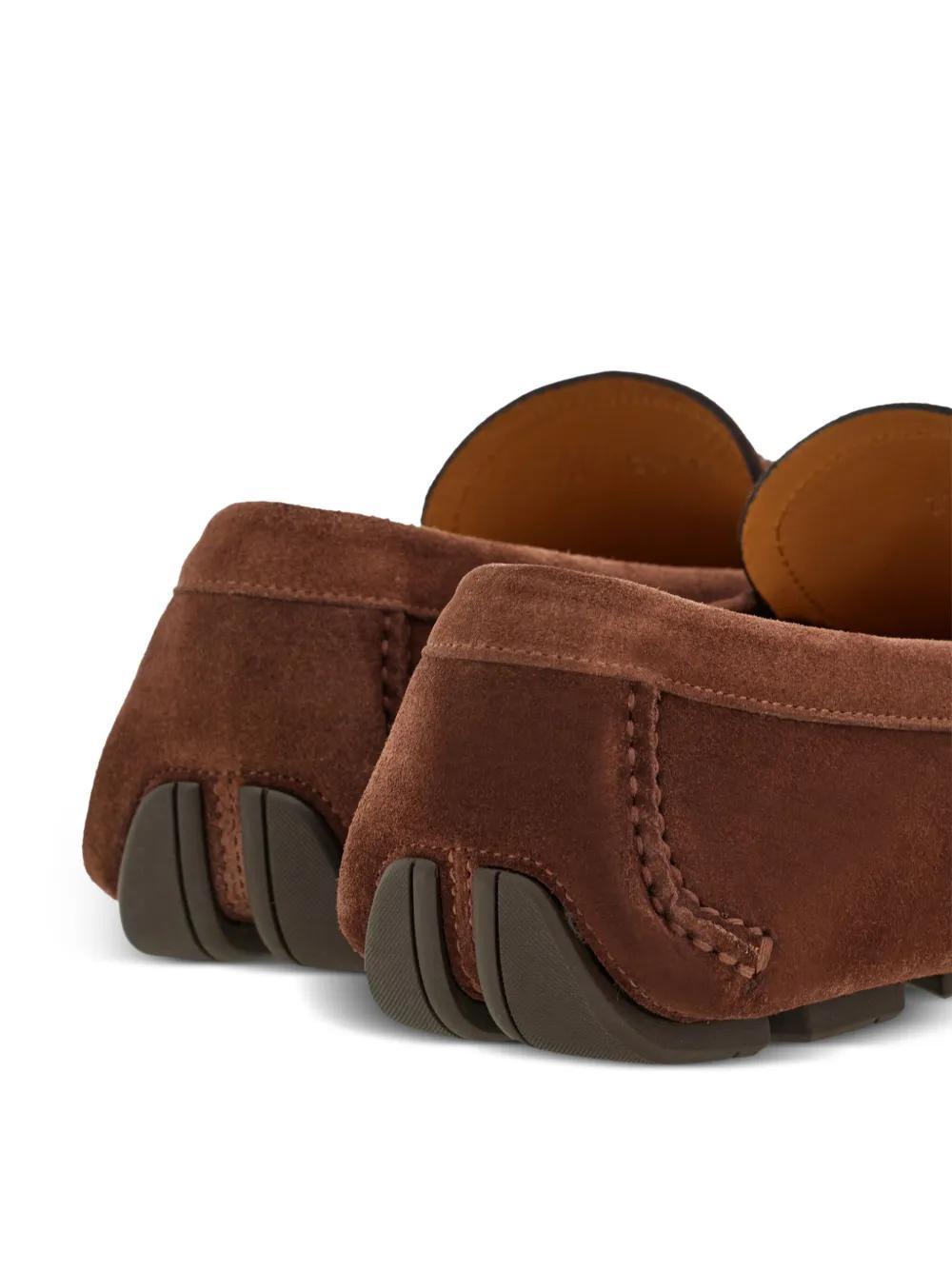 Gancini suede loafers Product Image