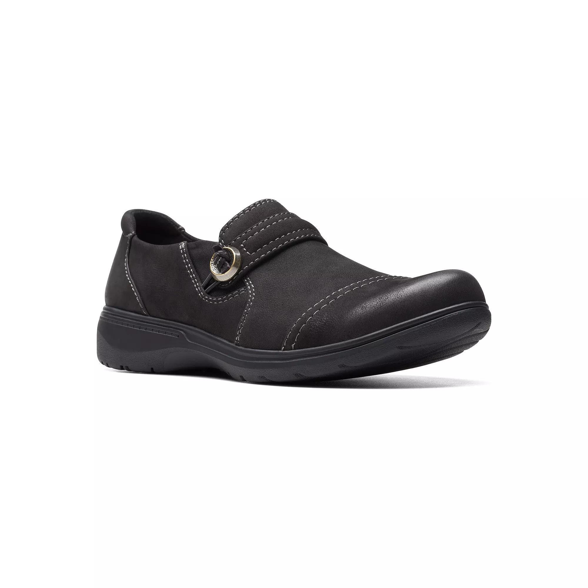 Clarks Carleigh Pearl Womens Nubuck Slip-On Shoes Product Image