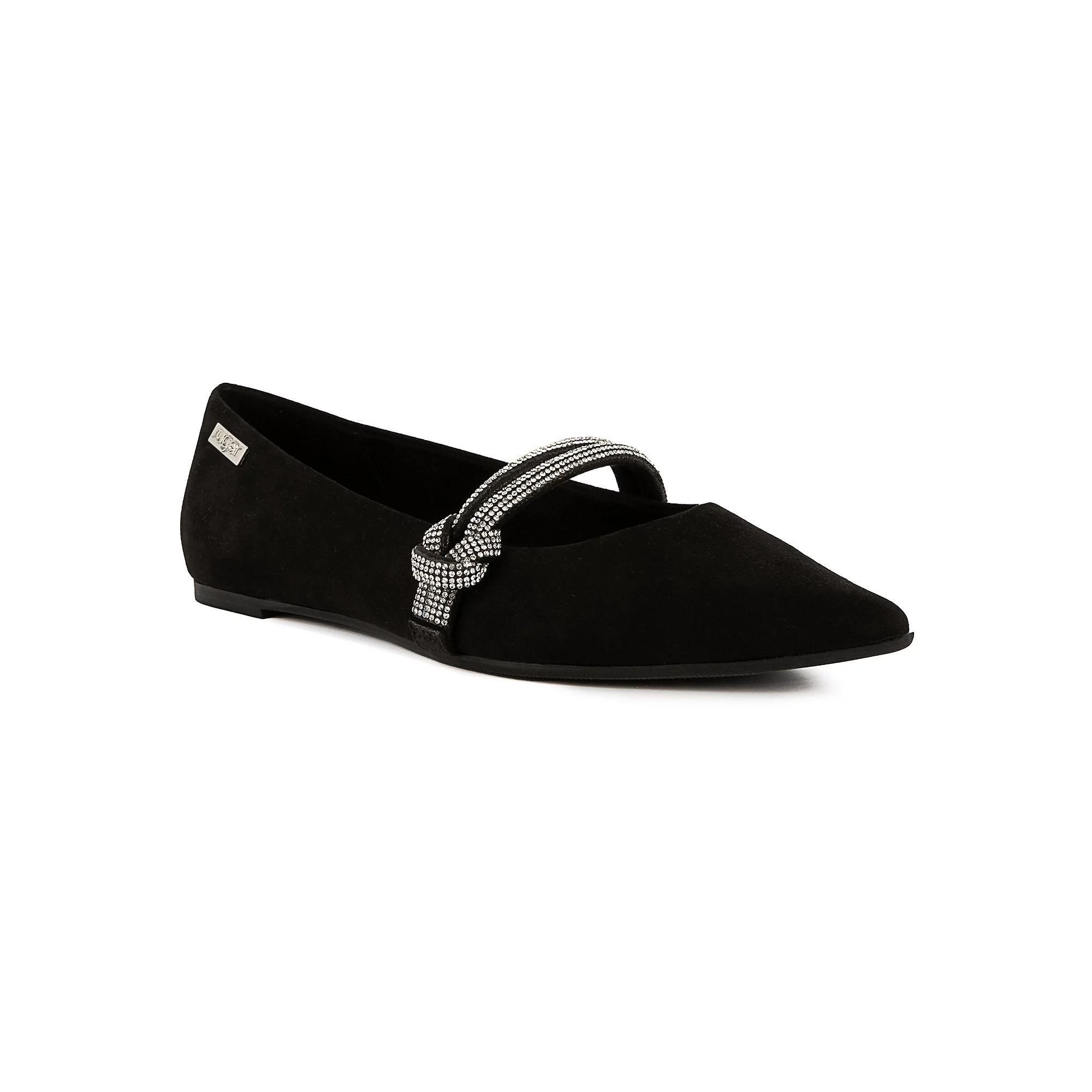 sugar Lingo Women's Rhinestone Flats, Size: 7.5, Beige Product Image