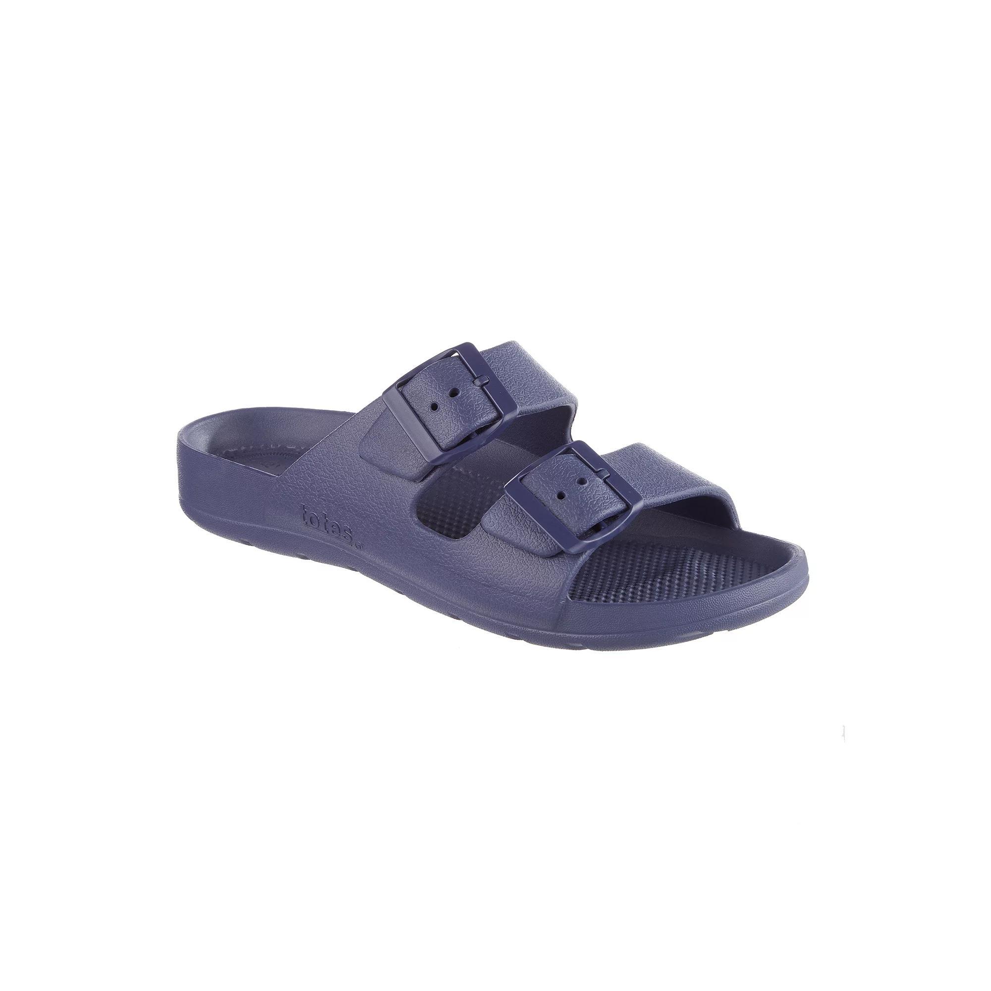 totes Women's Everywear® Double Buckle Adjustable Slide Sandals, Size: 8, Navy Blue Product Image