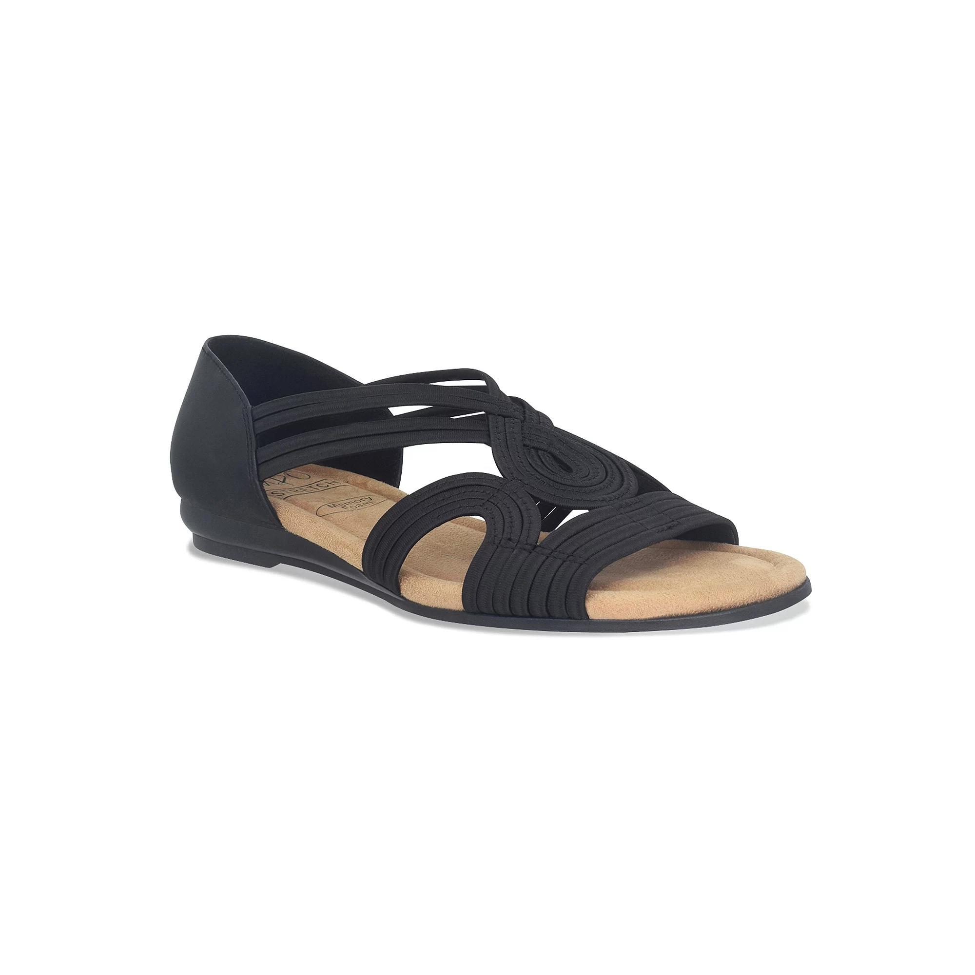 Impo Bazra Women's Stretch Elastic Memory Foam Sandals, Size: 7.5 Medium, Black Product Image