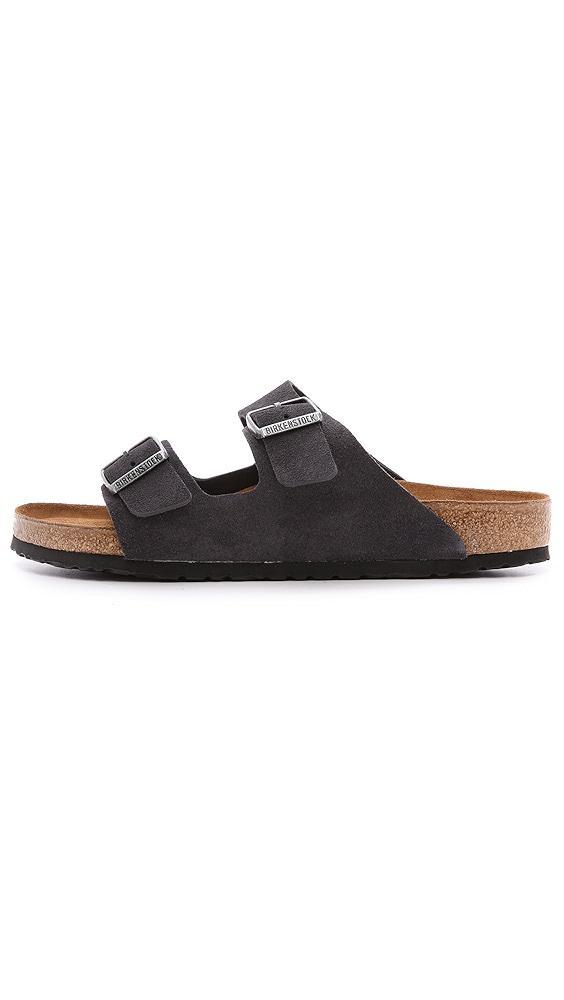 Birkenstock Suede Soft Footbed Arizona Sandal Velvet Gray 41 Product Image