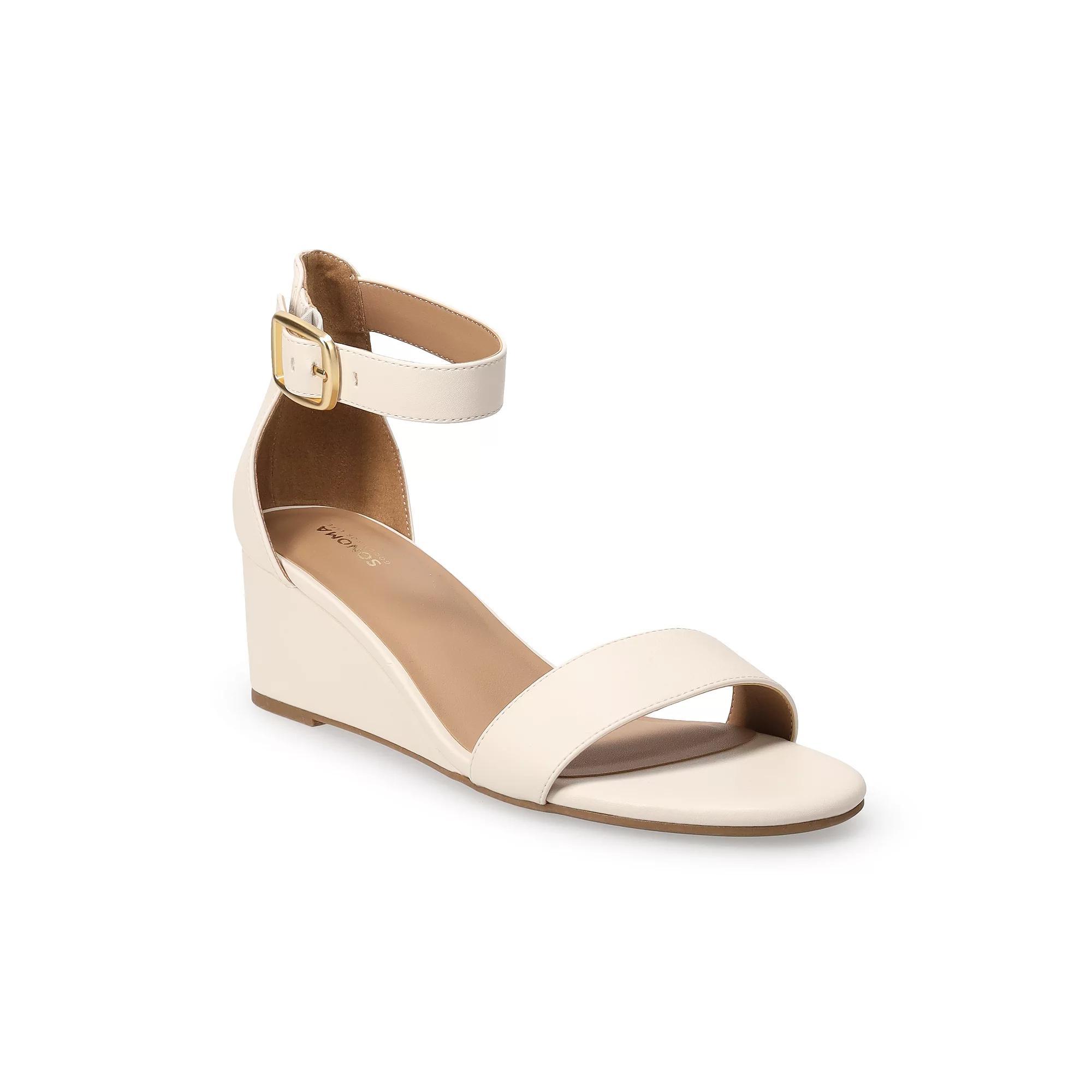 Sonoma Goods For Life® Adriel Women's Wedge Sandal, Size: 8.5, White Product Image