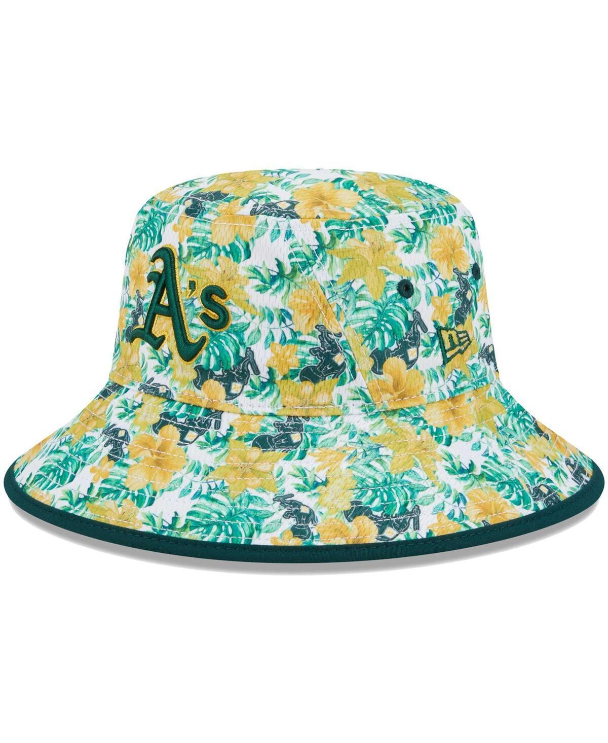 Men's New Era Oakland Athletics Tropic Floral Bucket Hat, Green Product Image