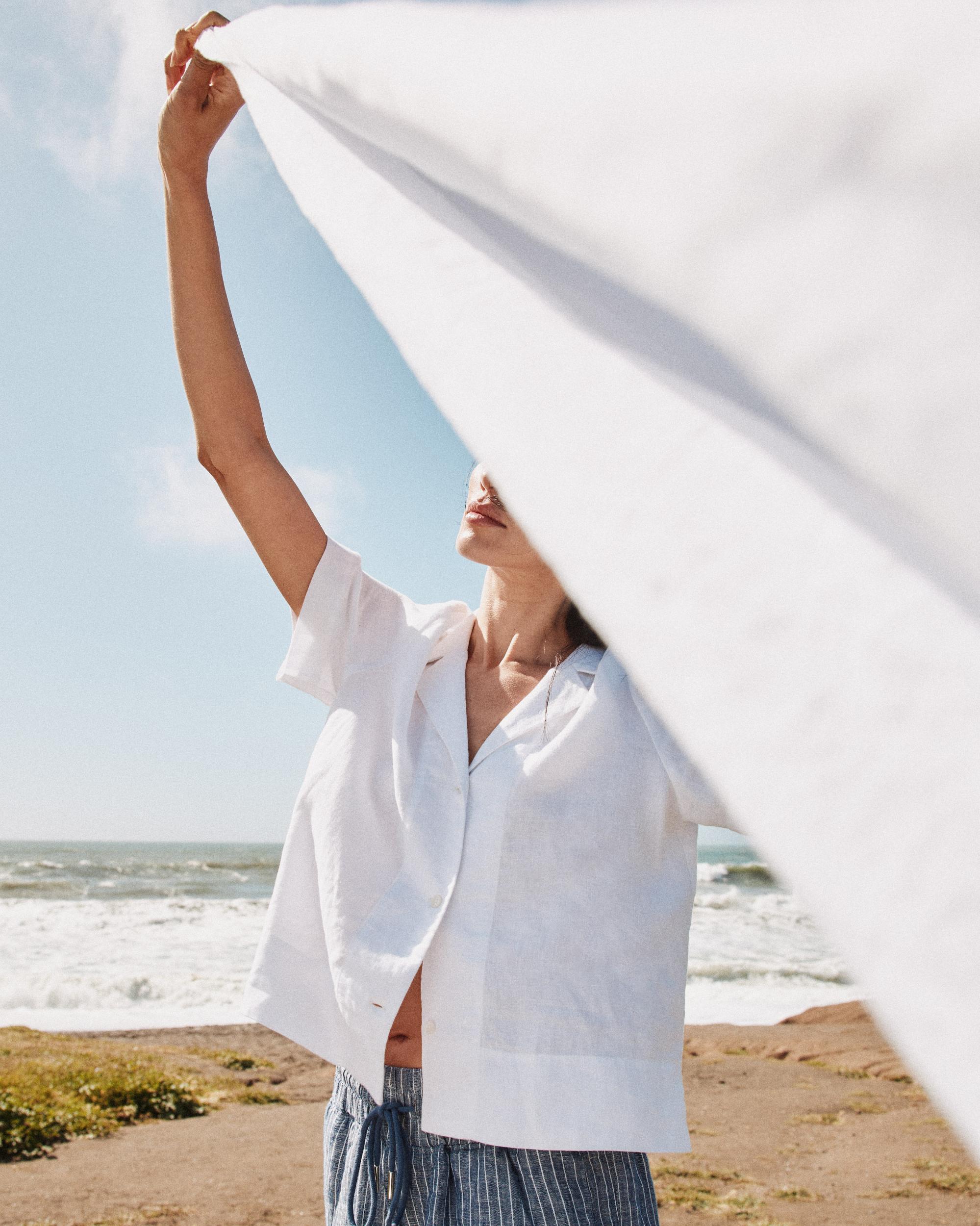 Quince | Women's Short Sleeve Shirt Linen Product Image