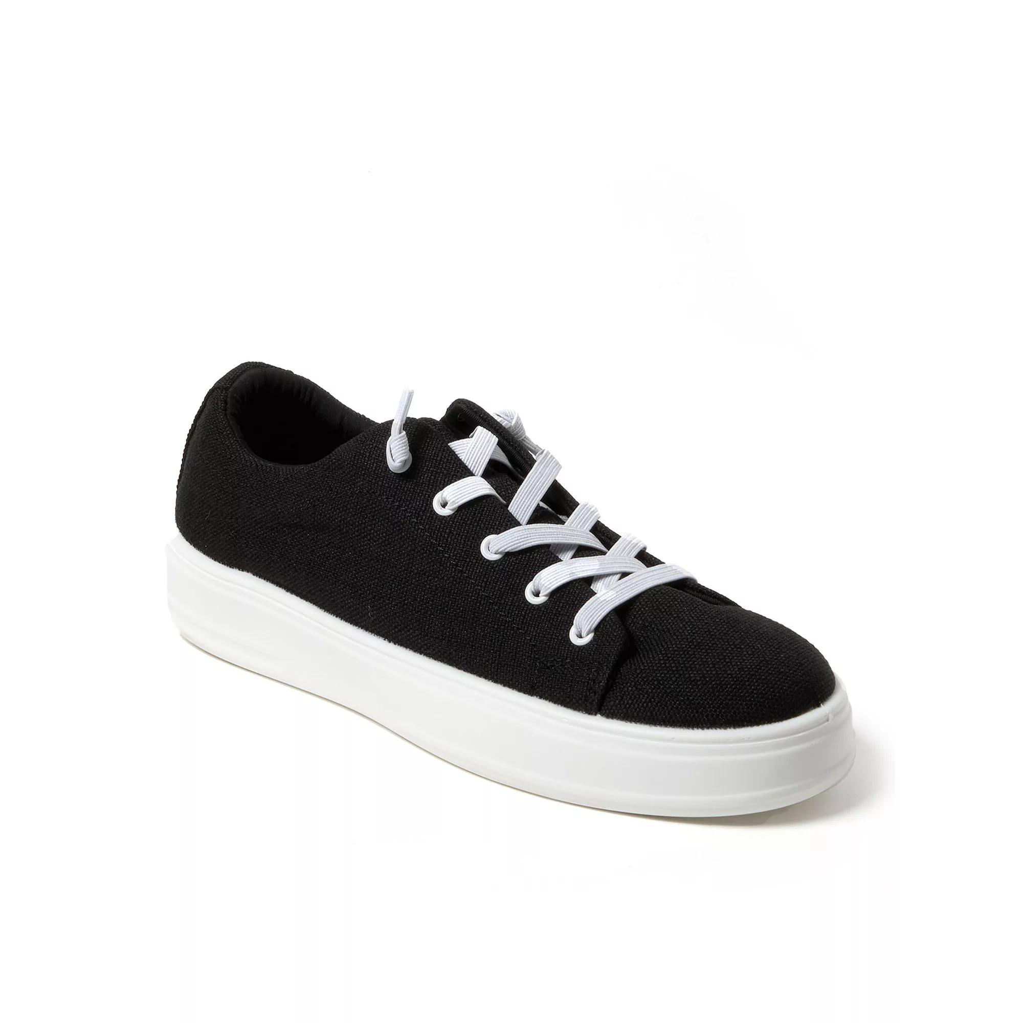 Original Comfort by Dearfoams Mabel Woven Lace-Up Women's Shoes, Size: 9.5, Black Product Image