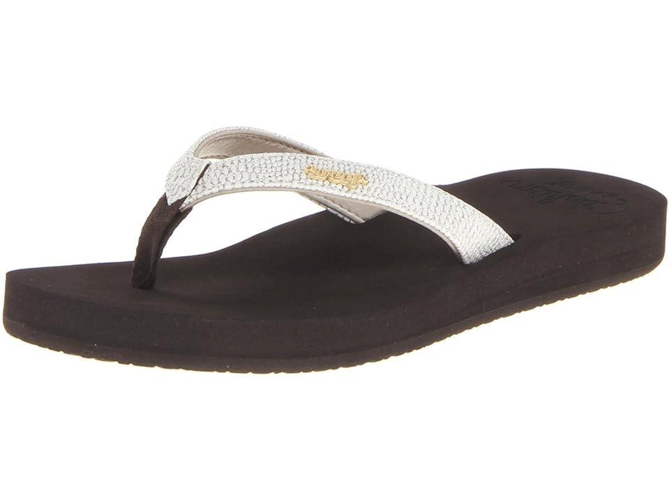 REEF Star Cushion Sassy Women's Flip Flop Sandals, Size: 9, Brown White Product Image