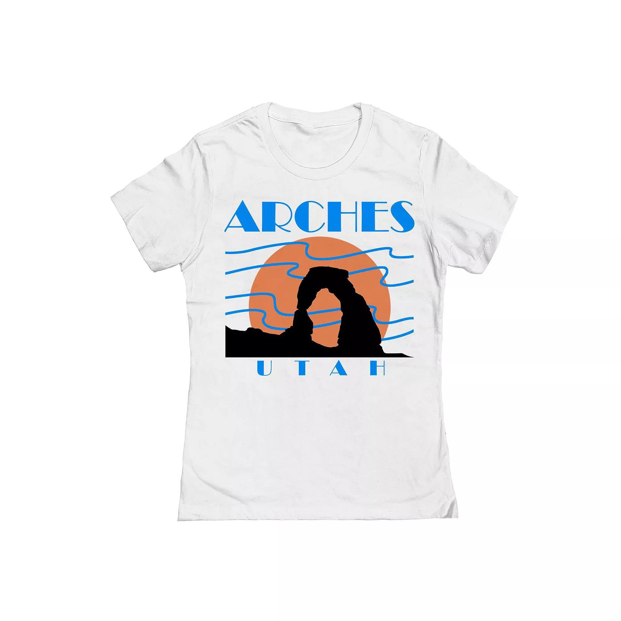 Junior's Arches 1 Womens Graphic Tee, Girl's, Size: Medium, White Product Image