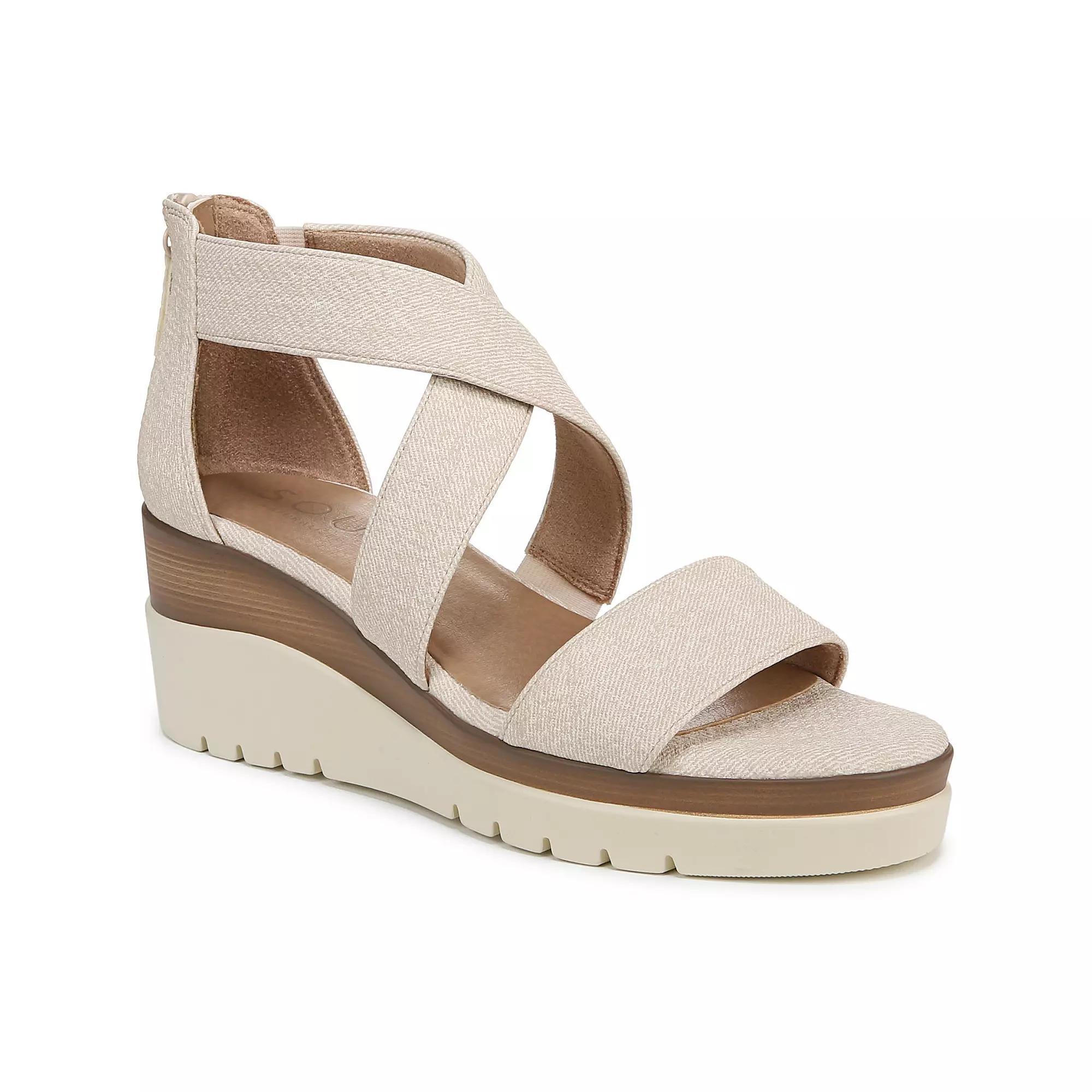 SOUL Naturalizer Goodtimes Women's Wedge Sandals, Size: 6.5, Light Brown Faux Product Image