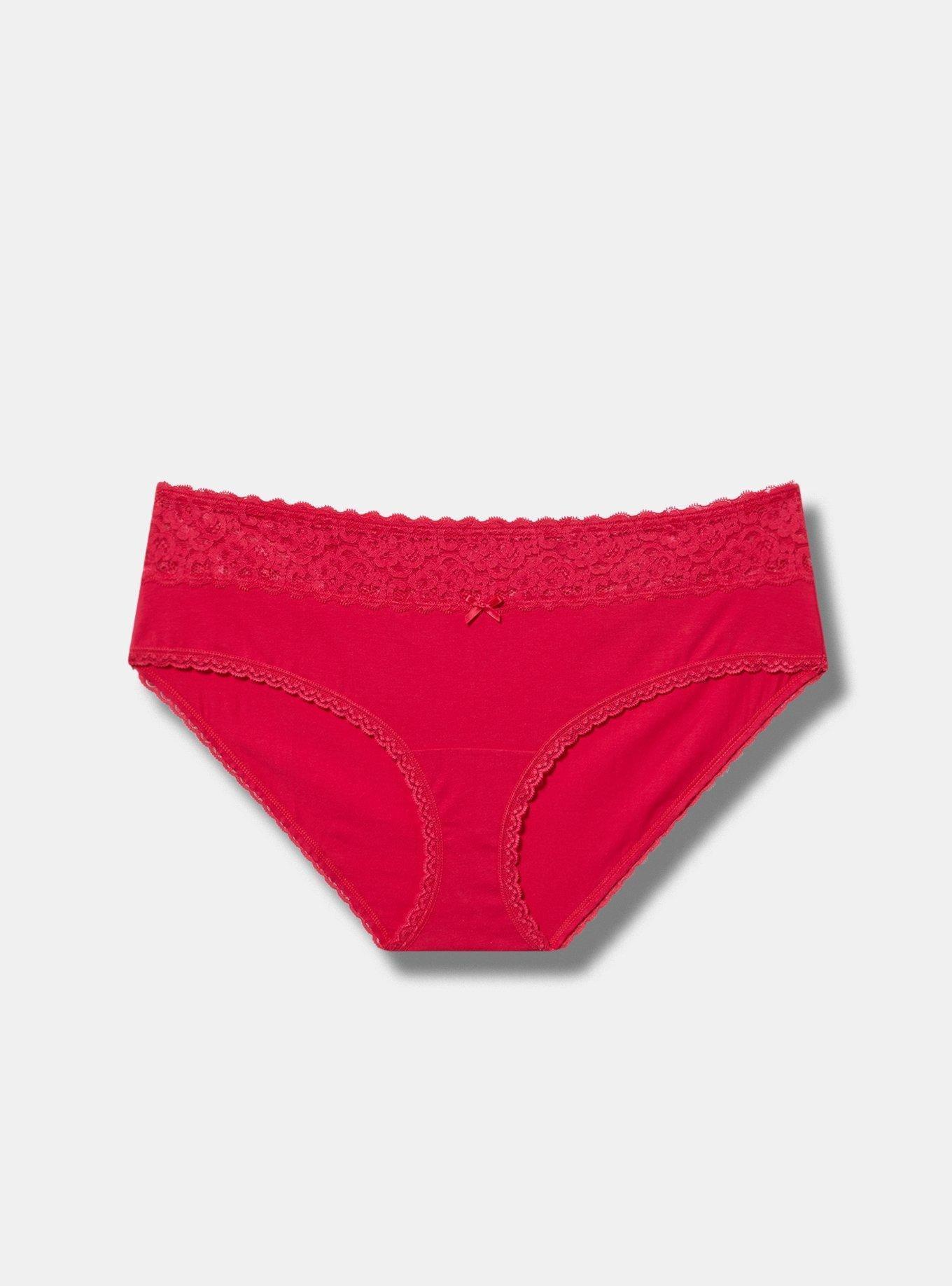 Mid-Rise Hipster Lace Trim Panty Product Image