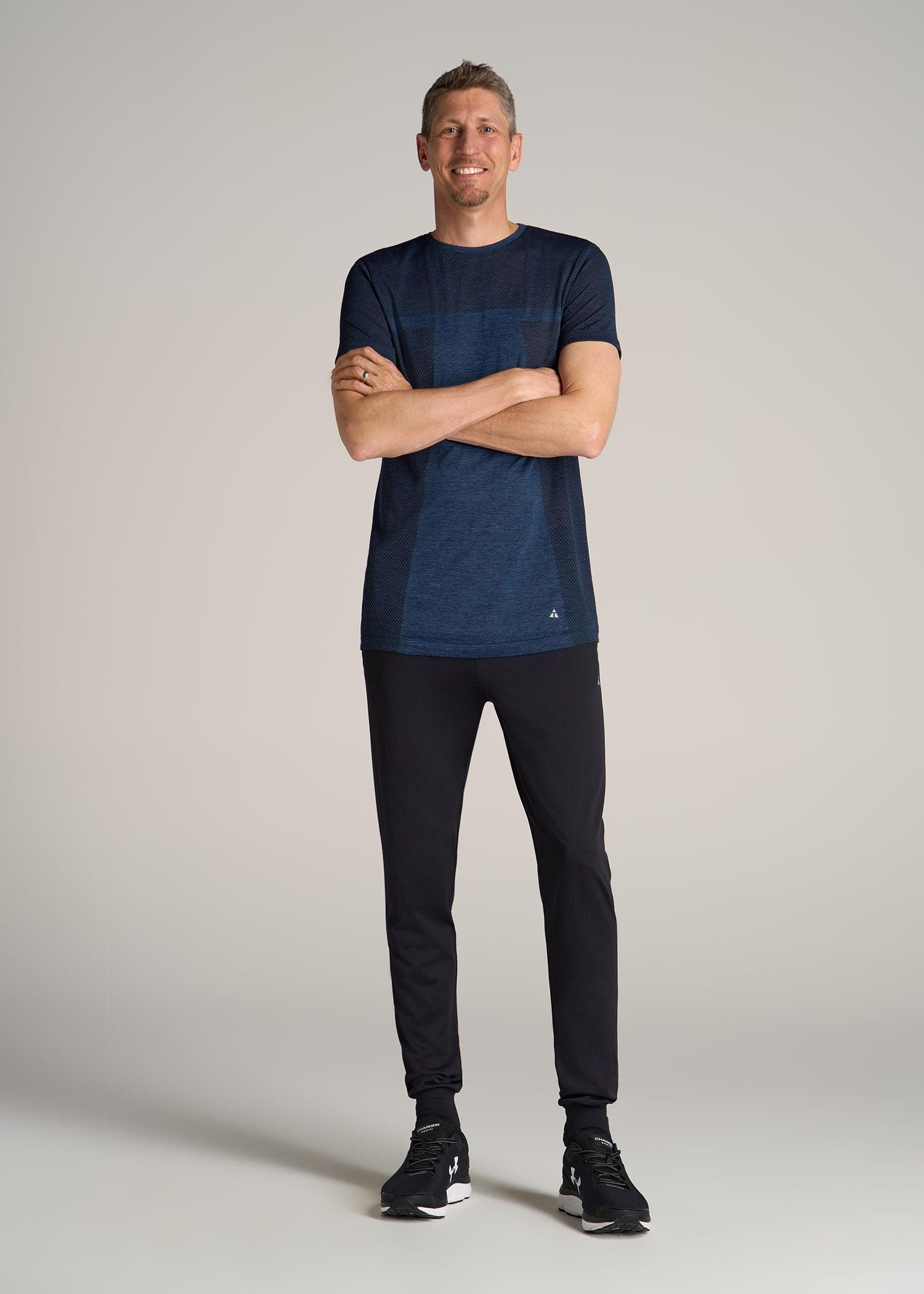 A.T. Performance MODERN-FIT Engineered Athletic Tall Tee in Navy Mix Male Product Image