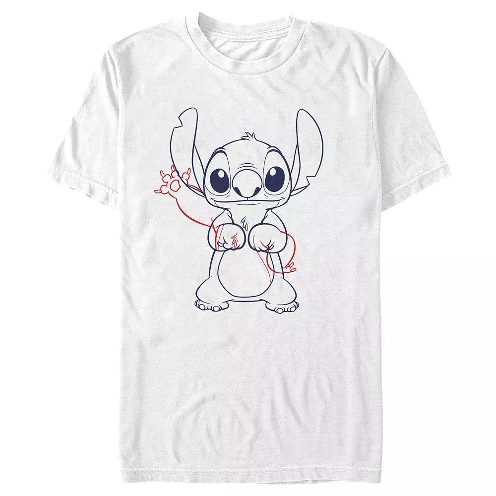 Disney's Lilo & Stitch Sketch Stitch Men's Graphic Tee, Size: Medium, White Product Image