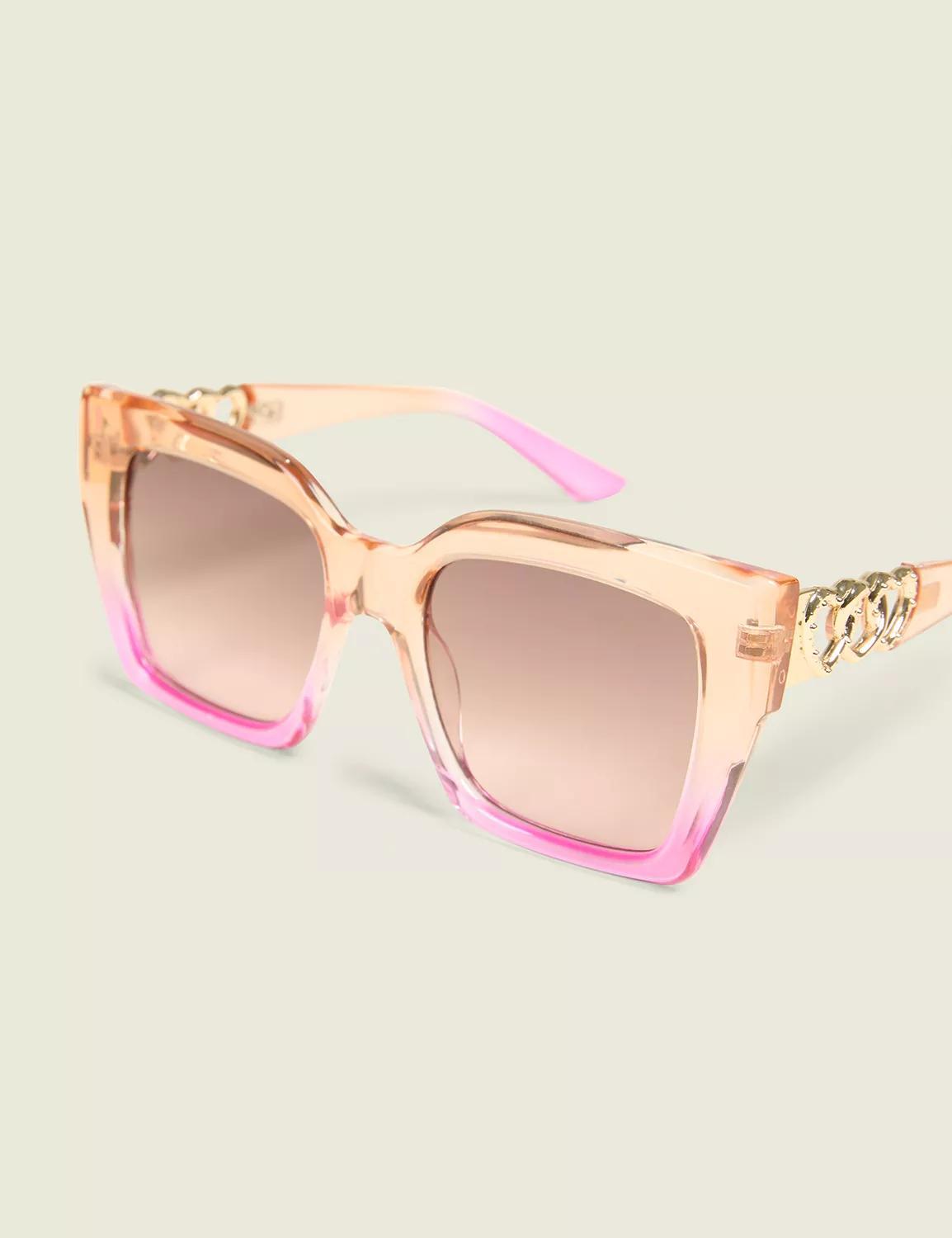 Coral Ombre Heart-Detail Sunglasses Product Image