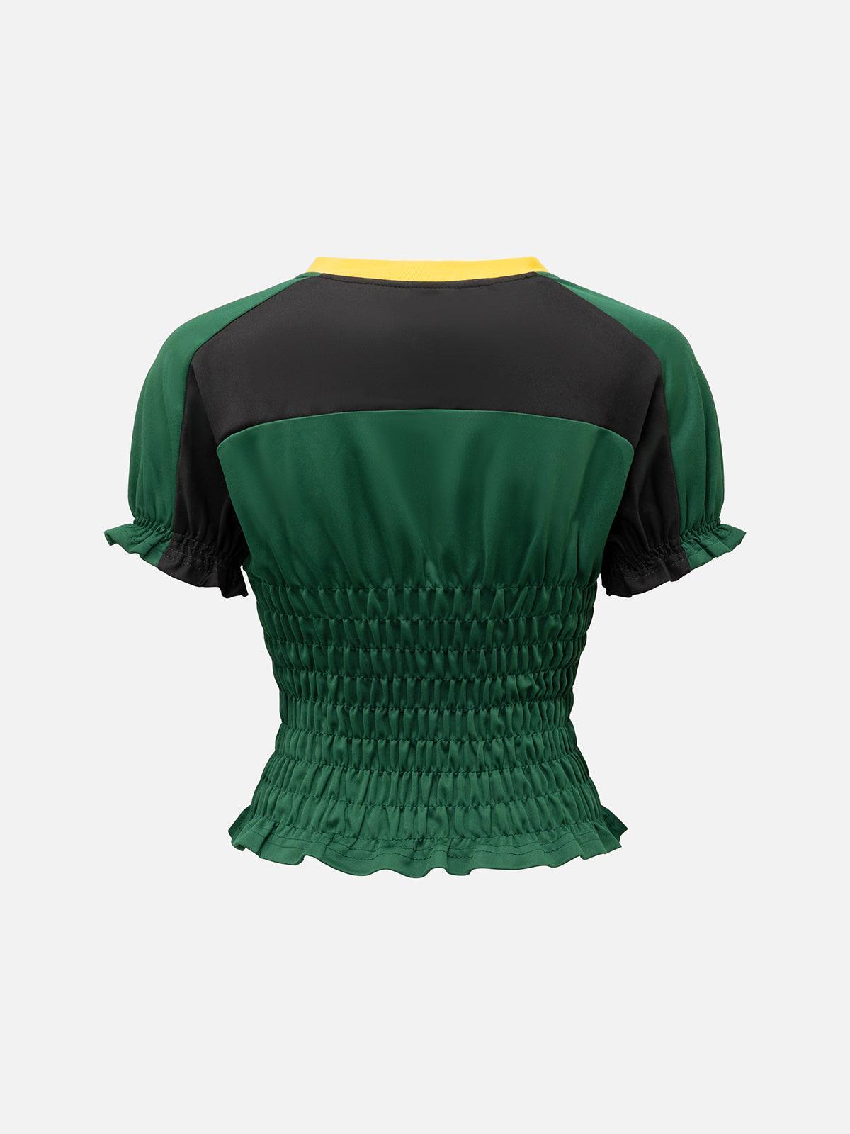 Aelfric Eden Pleated Cropped Tee Female Product Image