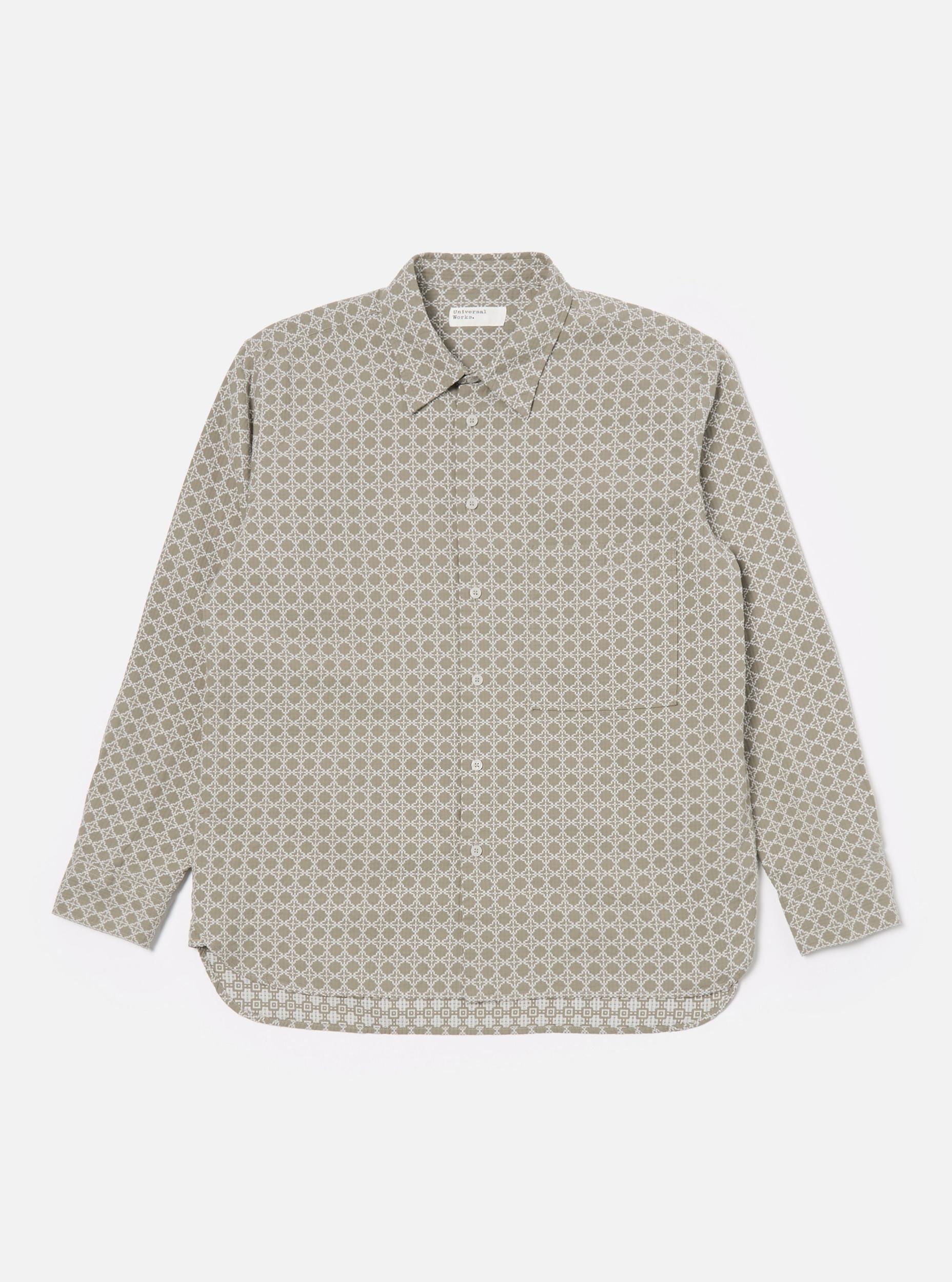 Sand/White Rhodes Cotton Square Pocket Shirt Product Image