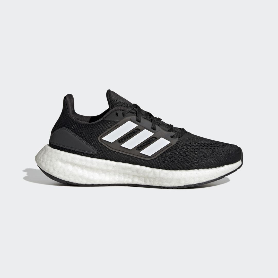 adidas Running Pureboost 22 White/Carbon) Women's Shoes Product Image